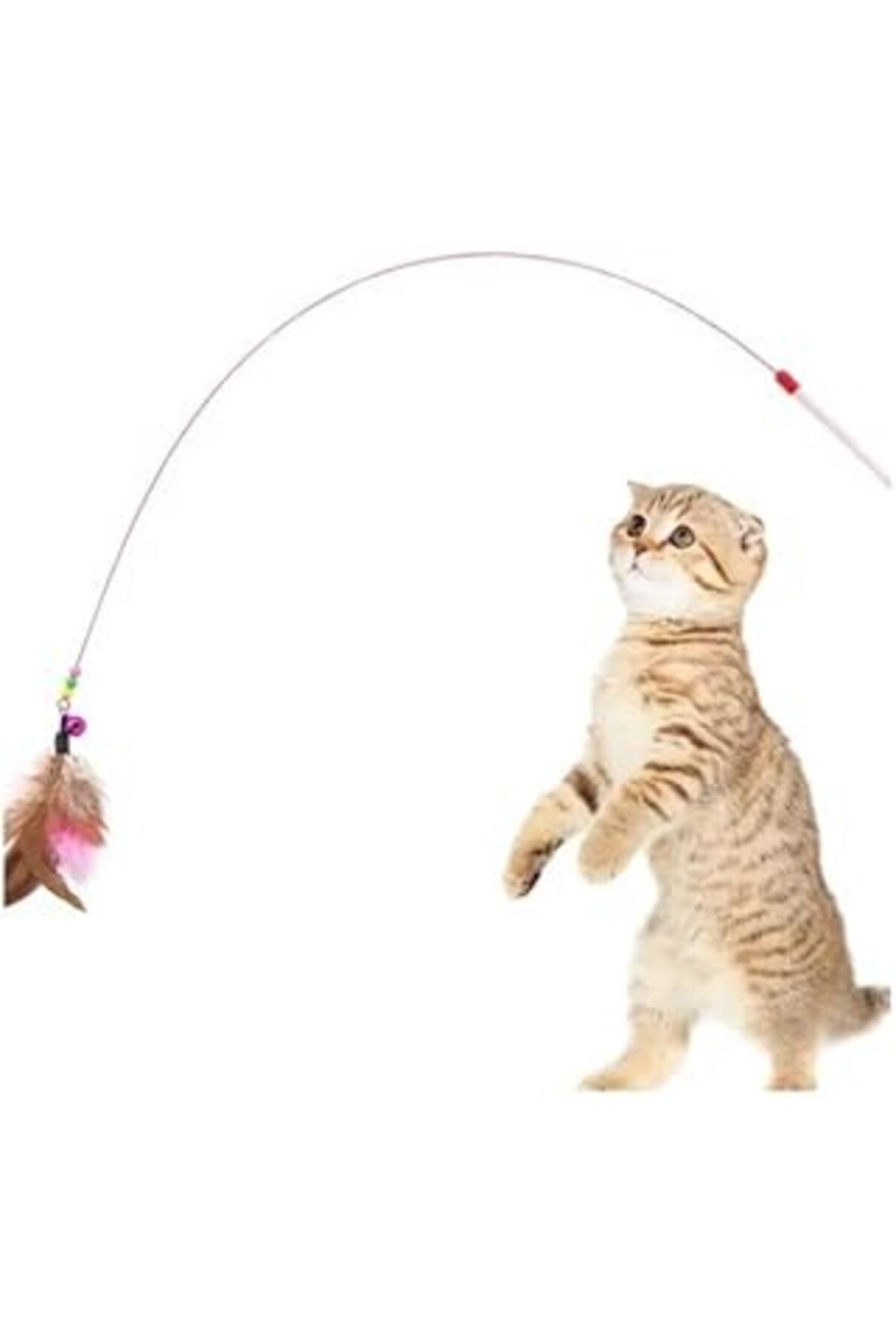 karadağsb Blitzen Tüylü Kedi Oyun Oltası, 90Cm Uzunluğunda Kedi Oyuncağı