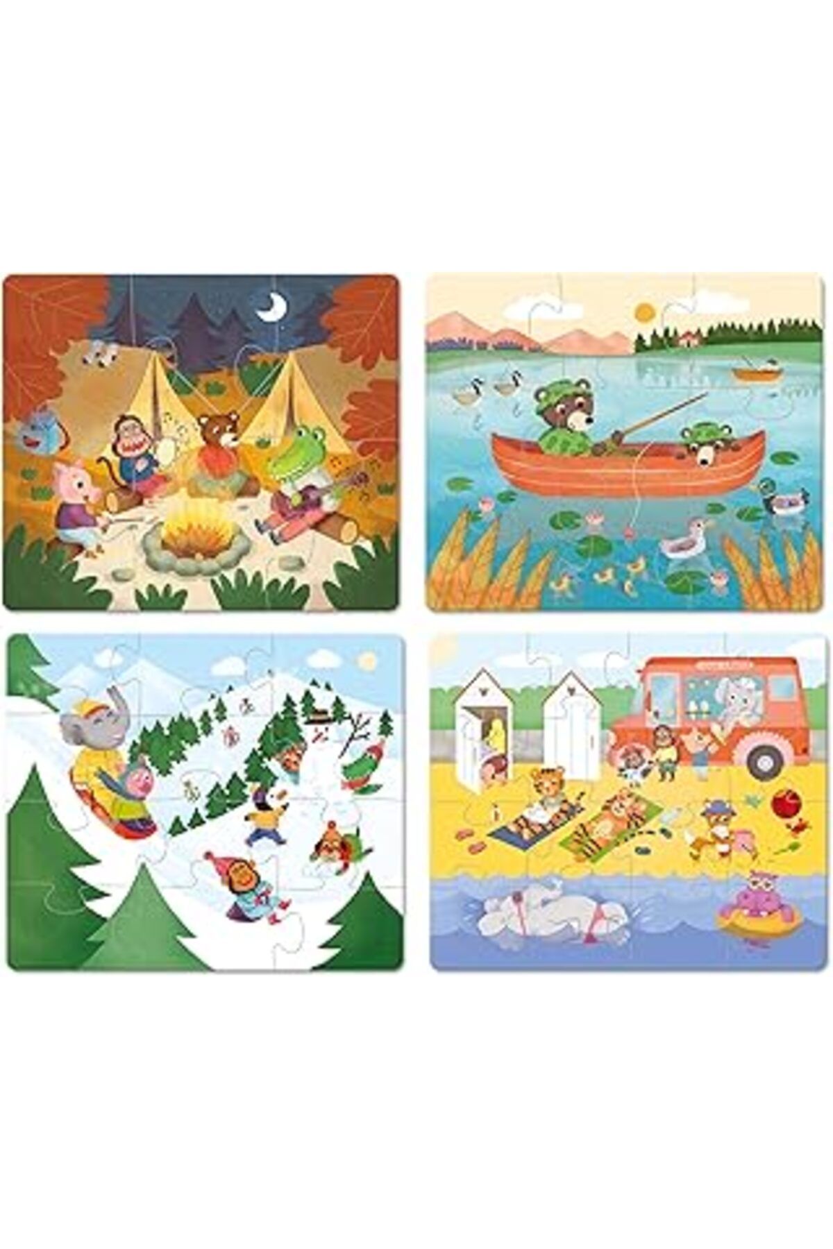 karadağsb Vilac Holidays Evolutive Puzzle Tatil Bulmacası, 4 Farklı Tasarım