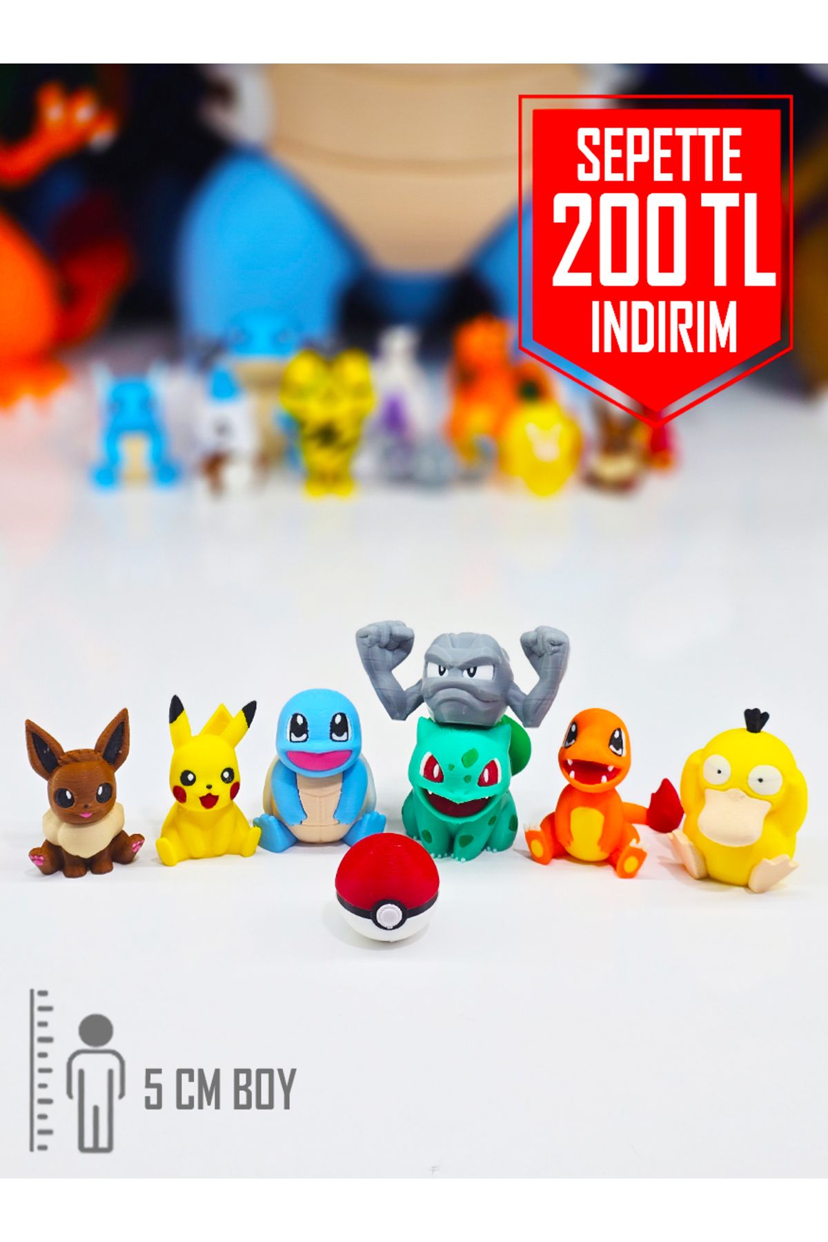 Suelo Butik 8'li Set Pokemon Sevilen Karakterler Figür Seti Favori Başlangıç 5 Cm
