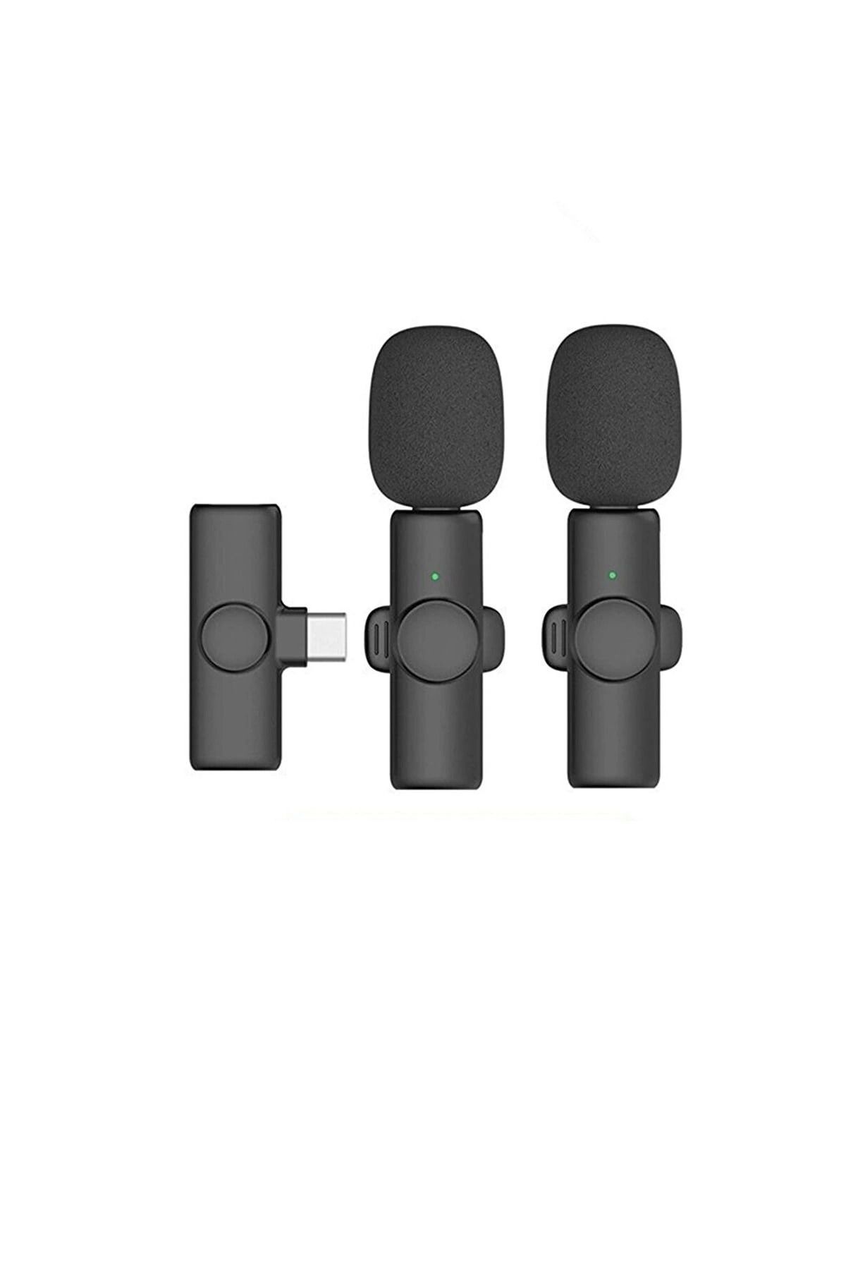 Goldhouse Kablosuz Yaka Mikrofonu Typ-c 2 li Mini Mikrofon