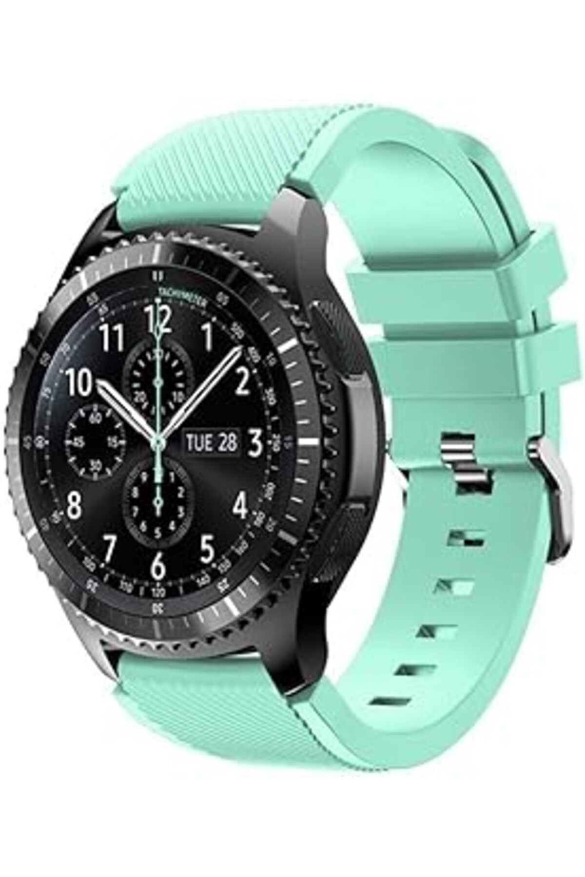 Mu Art Ahşap Kordon Kayış Silikon Tırtıklı Su Yeşil Watch Gt2 Pro Gt 2E Gt 42M Gt 46M Gt2 46M Gt2 42M Watch 2 Ho