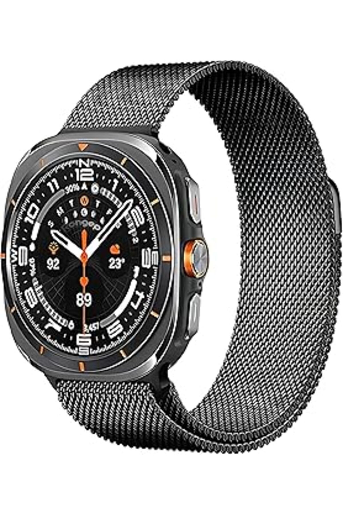 karadağsb Rongep Samsung Ile Uyumlu Galaxy Watch 7 Ultra 47Mm İçin Milano Loop Metal Hasırlı Kordon Manyetik