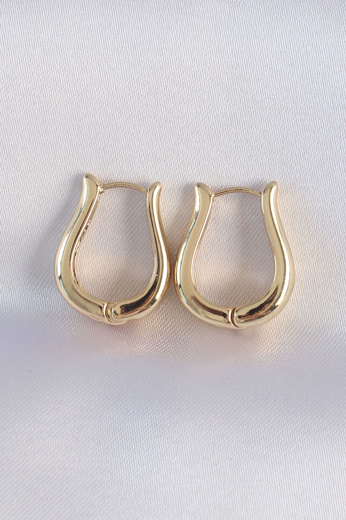 Clariss Pirinç Gold Renk İçi Boş Gül Küpe