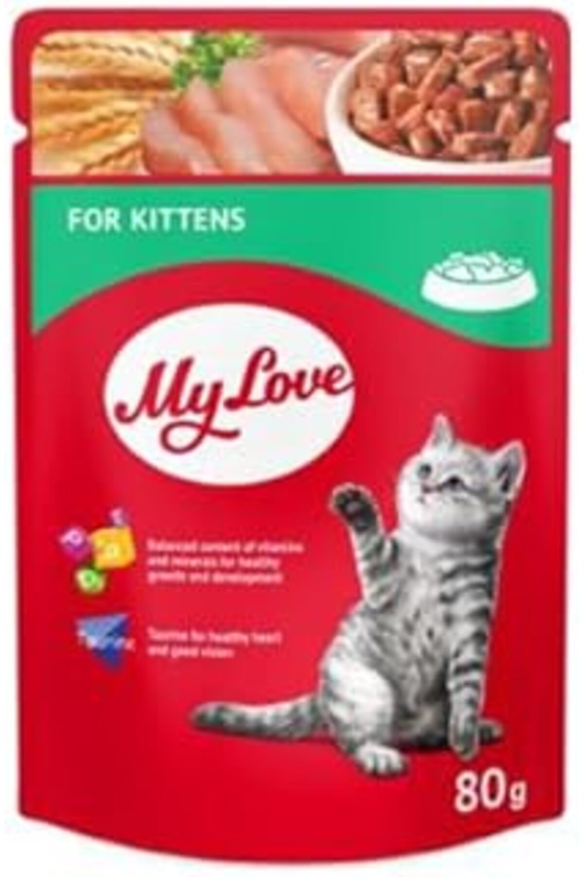 karadağsb My Love Yavru Kediler İçin Pouch Kedi Maması, 80Gr, 24 Adet