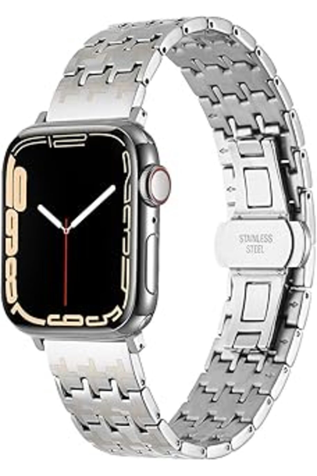karadağsb Zore Apple İle Uyumlu Watch 38Mm/40Mm Krd-86 Metal Kordon Gümüş