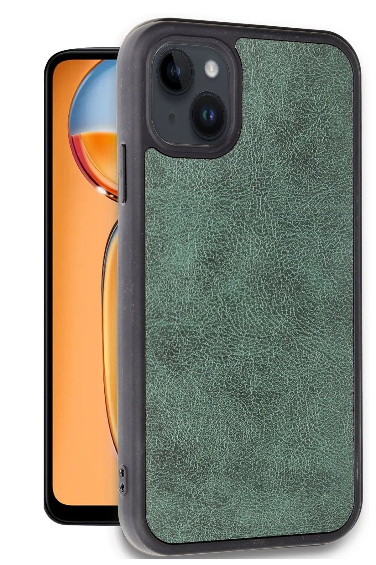 cepmoda iphone 15 Telefon Kılıfı | Yerli, ince, Deri Kapak aR4Sv2 | KOYU YEŞİL