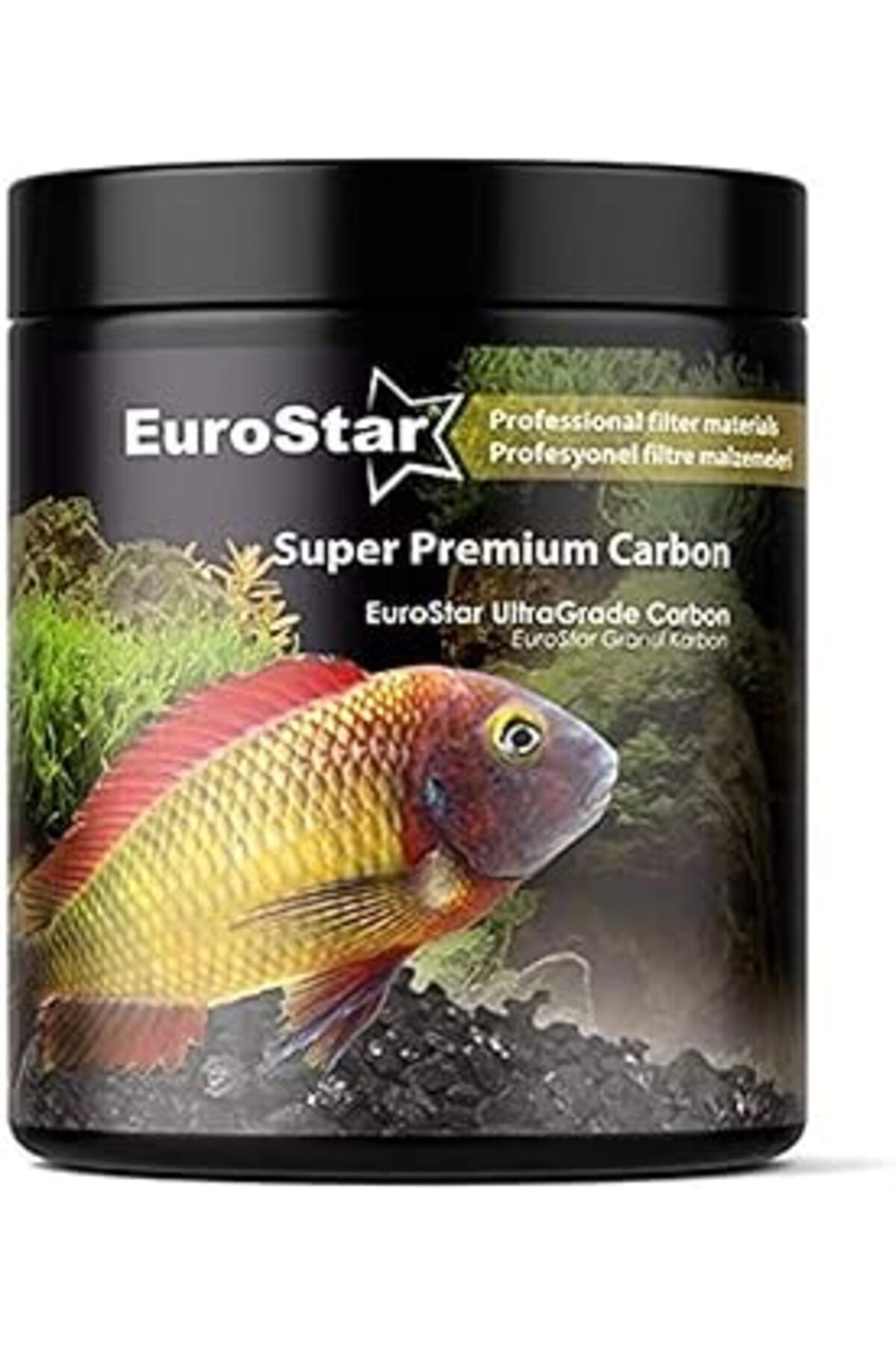 Pazarcan Eurostar Super Premium Granül Karbon Akvaryum İçin Filtre Malzemesi, 1 L, 450 Gr