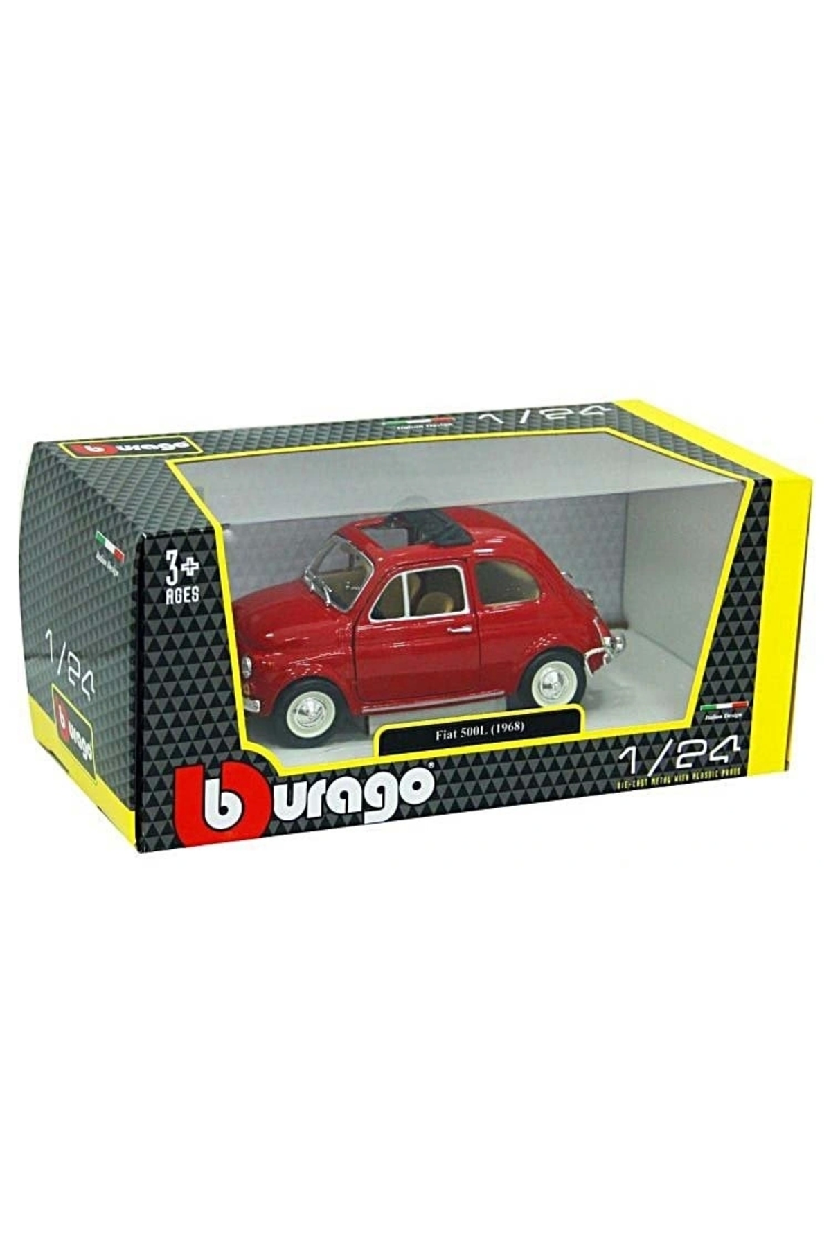 Genel Markalar Nessiworld Bburago 1:24 Fiat 500L 1968 Model Araba fotoğrafı 5 (önizleme)