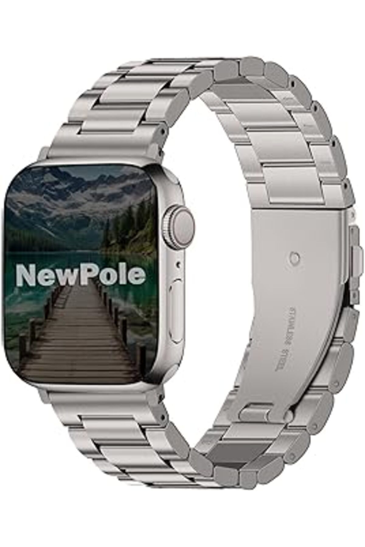 karadağsb Newpole Watch 46Mm 45Mm 44Mm 42Mm 49Mm Uyumlu Kordon Stal Baklalı Çelik Kordon Rahatsız Etmeyen App