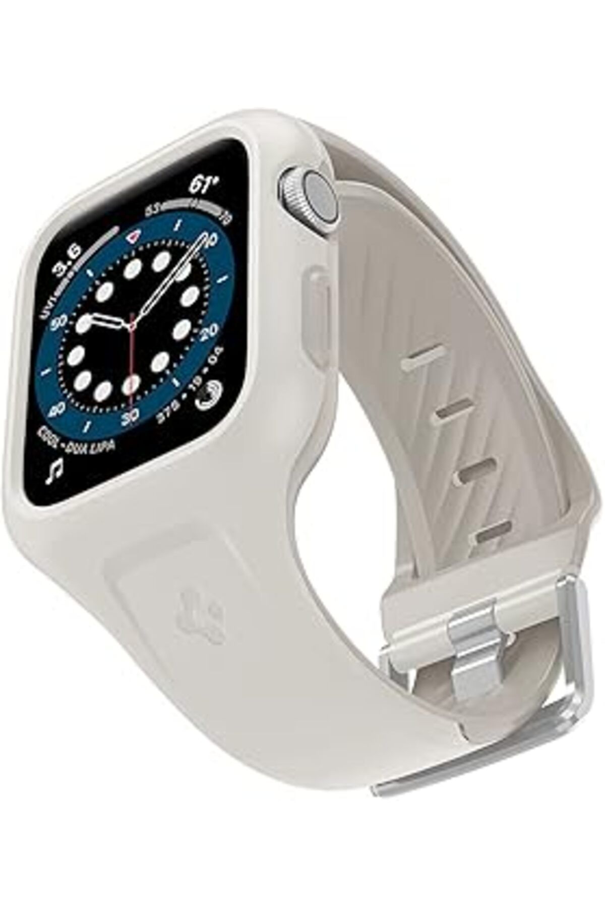 NZM TİCARET Watch 40Mm (Seri Se2/6/Se/5/4) Kılıf & Kordon Kayış Liquid Air Pro Soft White - Acs02228