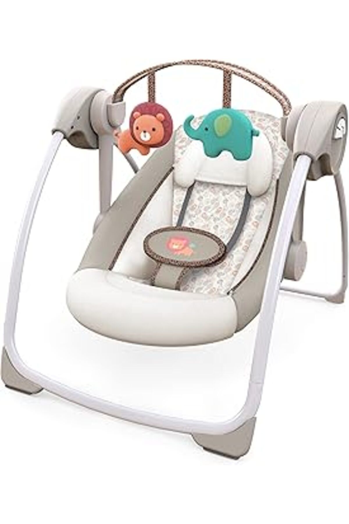 NZM TİCARET Ingenuity Soothe 'N Delight 6 Vitesli Kompakt Portatif Bebek Salıncağı, Müzikli Ve Oyuncak Barlı, K