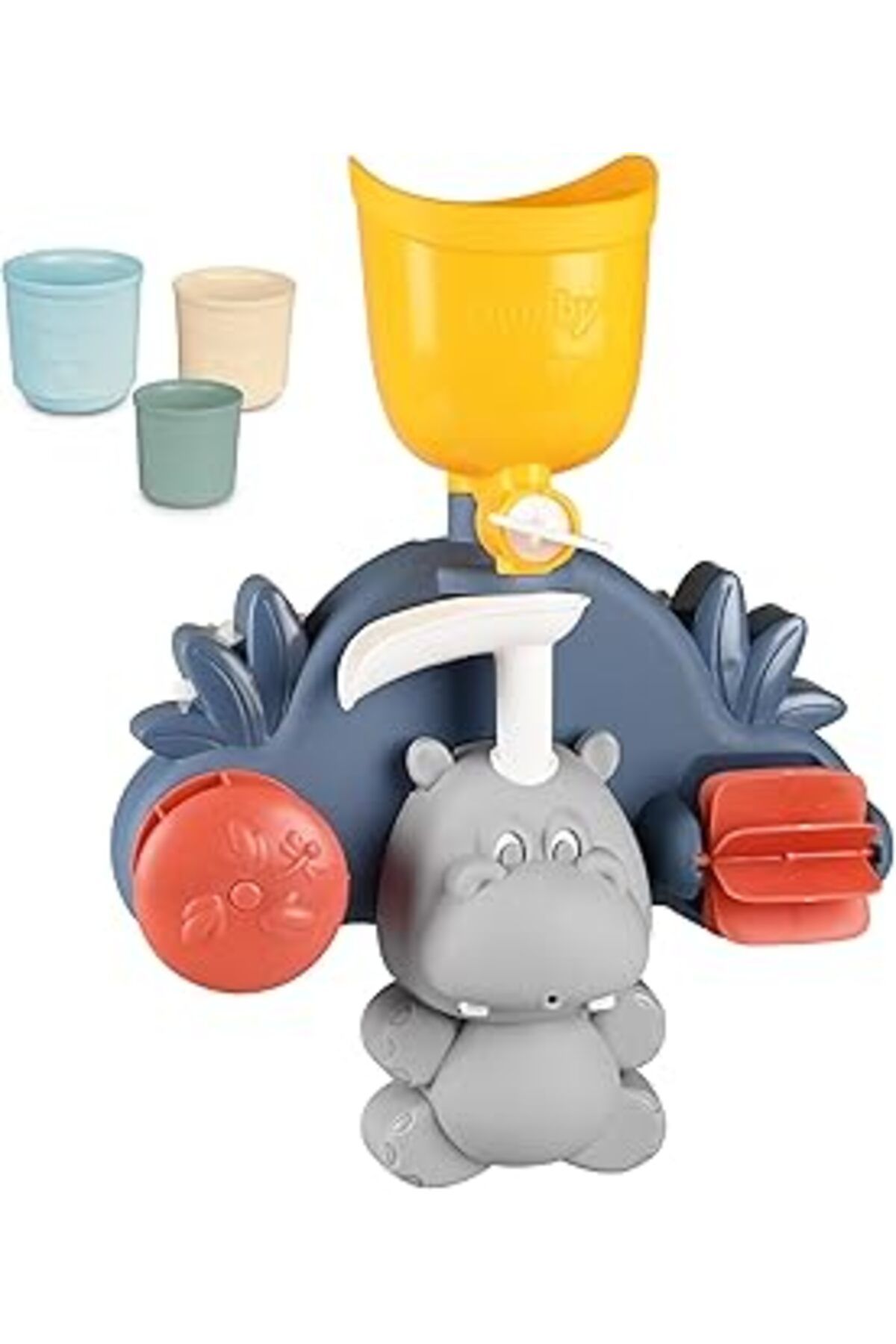 karadağsb Smoby, 7600140405, Hippo Su Aygırı, Banyo Eğlencesi, Su Fışkırtma Ve Tekerlek Fonksiyonu, Büyük Su