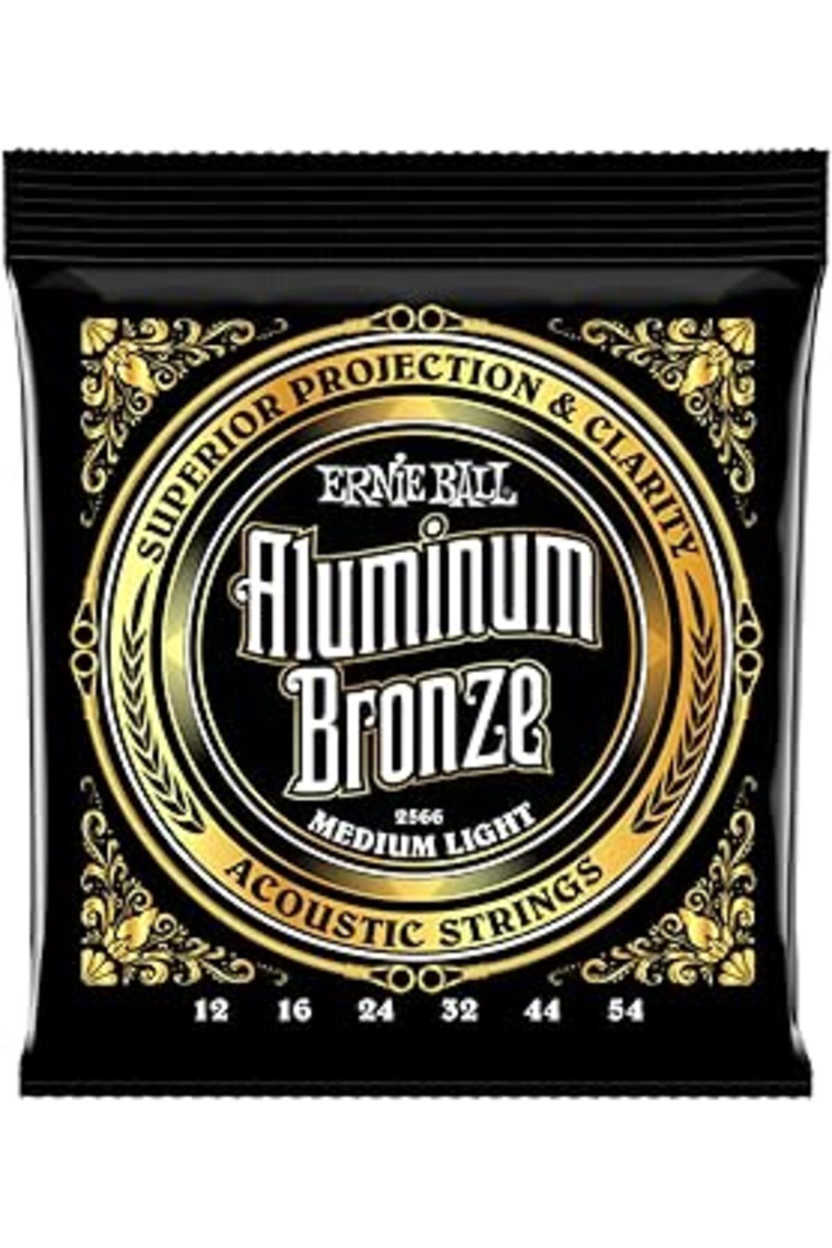 Pazarcan Ernie Ball Orta Hafif Alüminyum Bronz Akustik Gitar Enstrüman Telleri, Ölçü 12-54