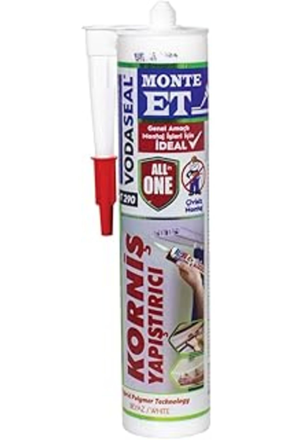 NZM TİCARET Vodaseal 8682340870196 Monte Et Hybrid Polymer Yapıştırıcı Kartuş Beyaz, 260 Ml