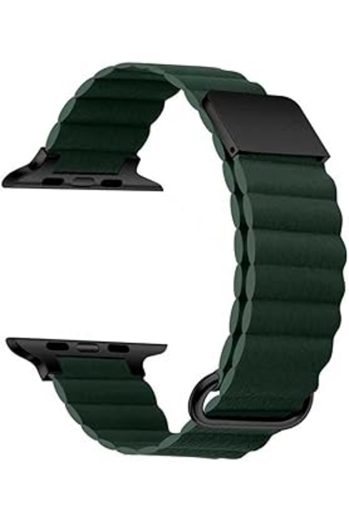 karadağsb Zore Apple İle Uyumlu Watch 38Mm/40Mm Krd-78 Pu Deri Kordon Strap Kayış Koyu Yeşil