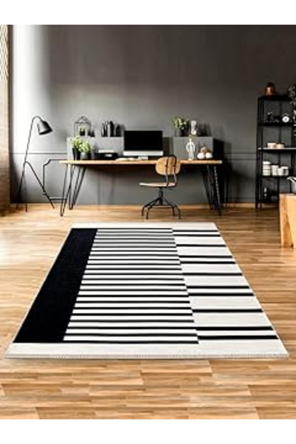 NZM TİCARET Mec Home Çift Taraflı Makinada Yıkanabilir Modern Desenli Dokuma Kilim Karessa 2 (60X180)