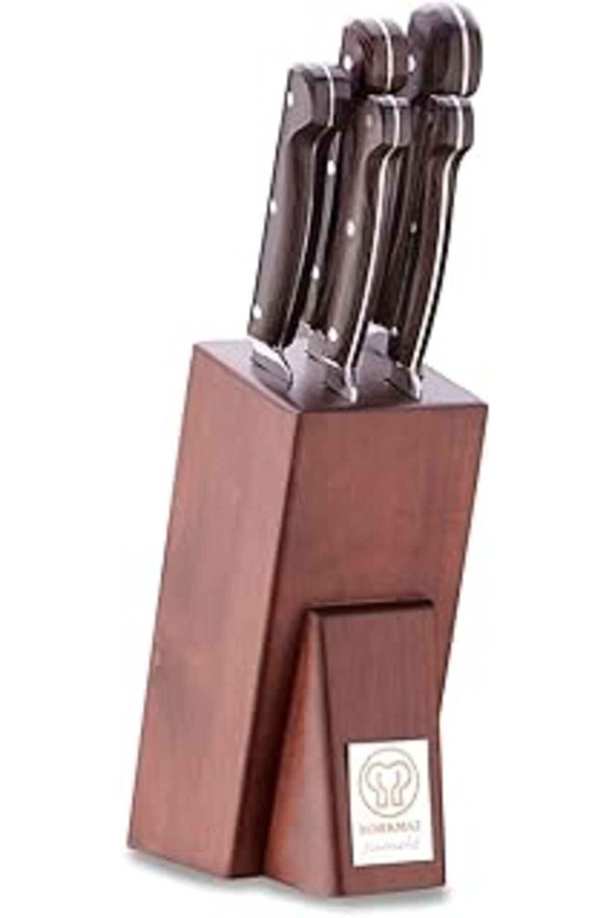 Mu Art Ahşap Korkmaz A5502 Sürmene Şef 6 Parça Bıçak Seti