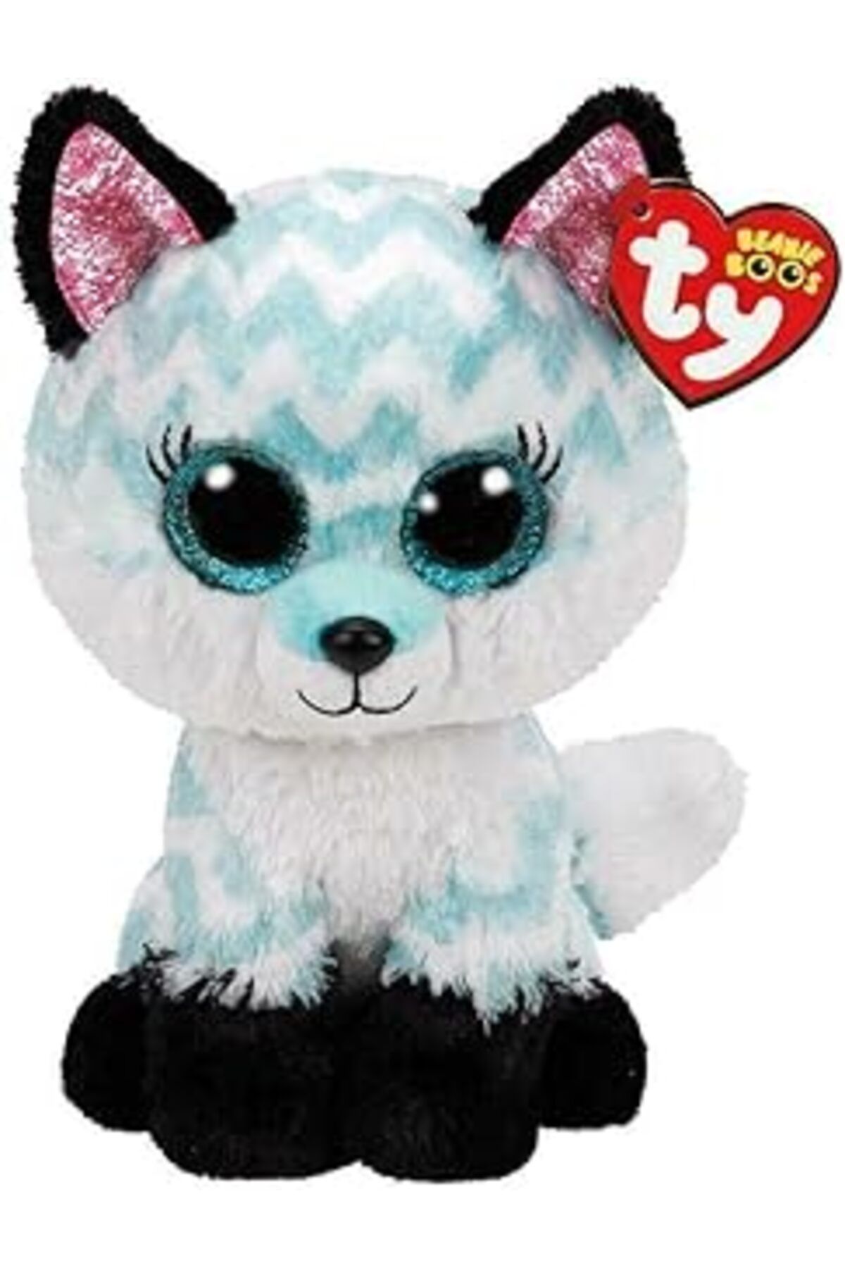 karadağsb Ty Beanie Boo Atlas Aqua Chevron Tilki 15 Cm