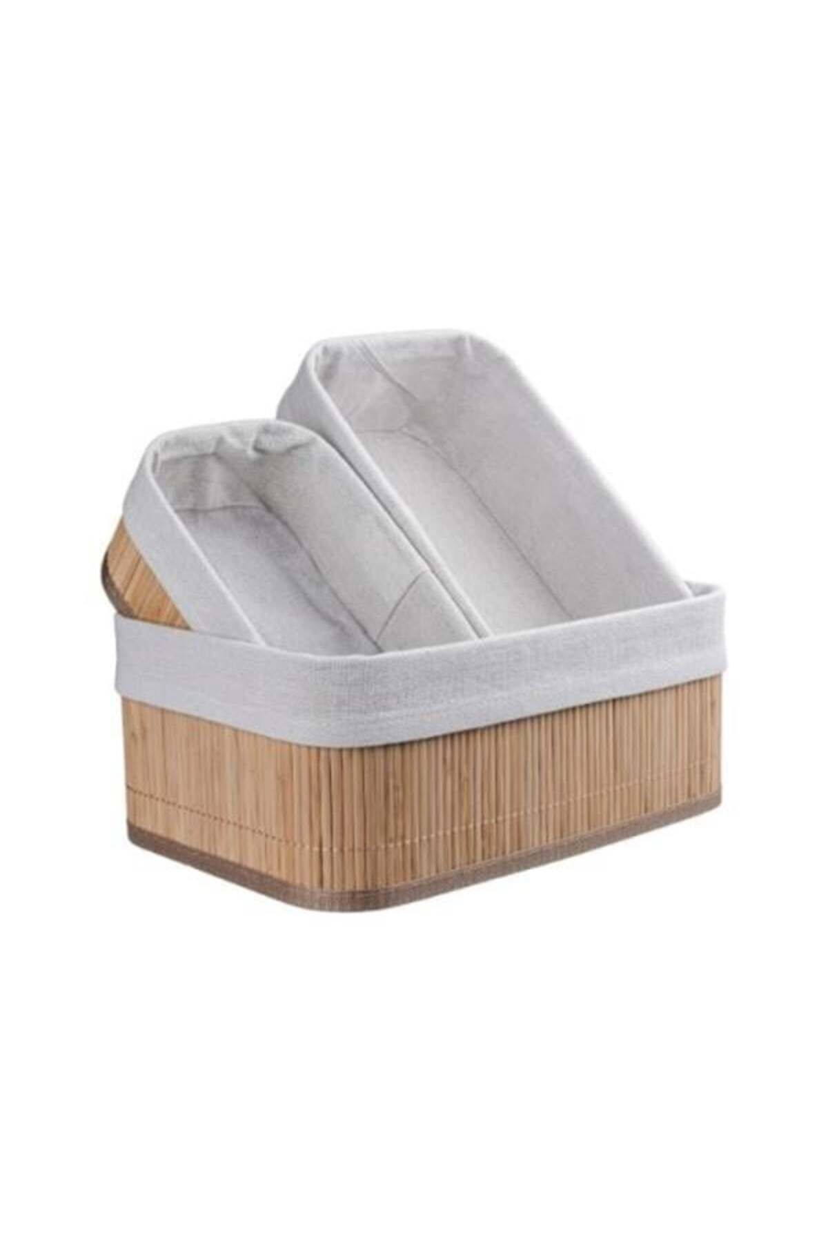 Mu Art Ahşap Decohandy Bambu Sepet Seti