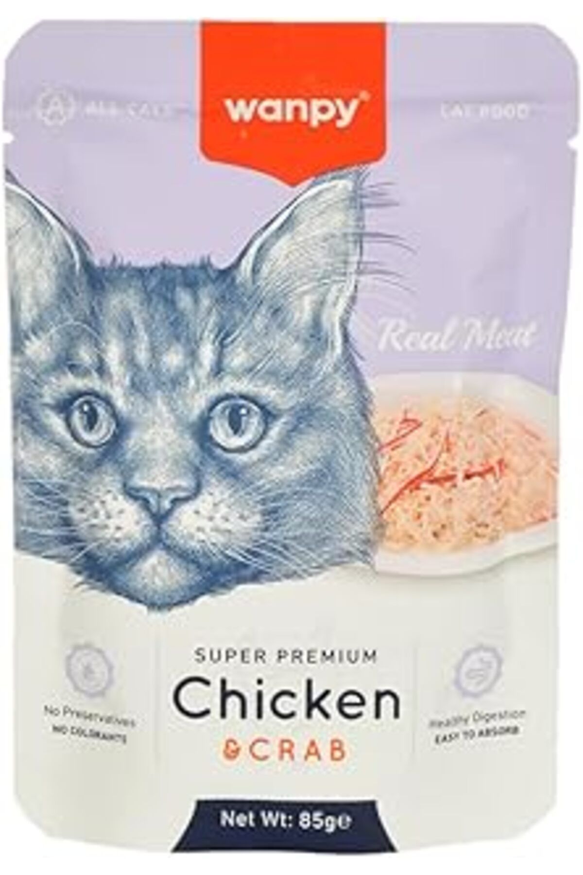 karadağsb Wanpy Pouch Tavuklu & Yengeçli Yaş Kedi Maması (85Gr X 12 Adet)