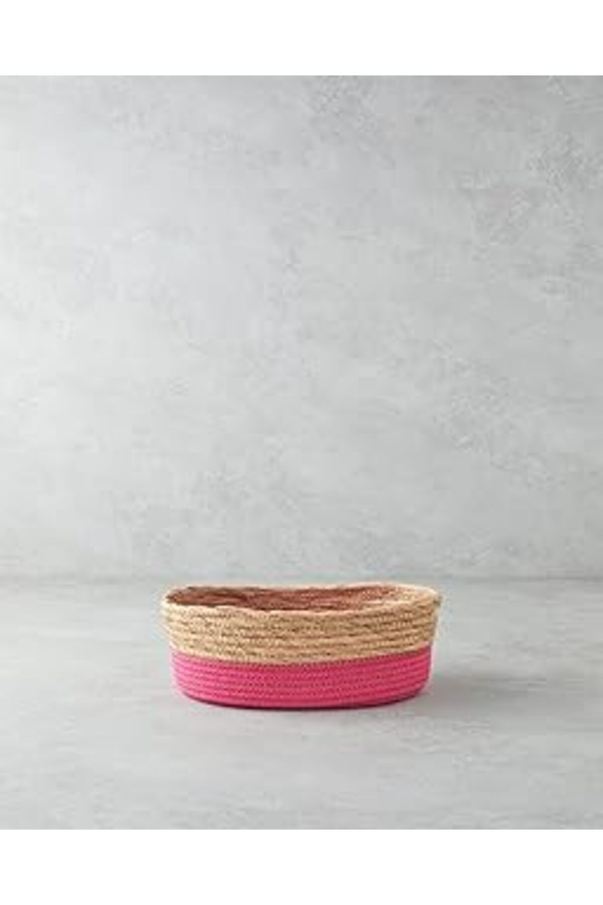 karadağsb English Home Colorful Lines Kağıt İp Sepet Pembe