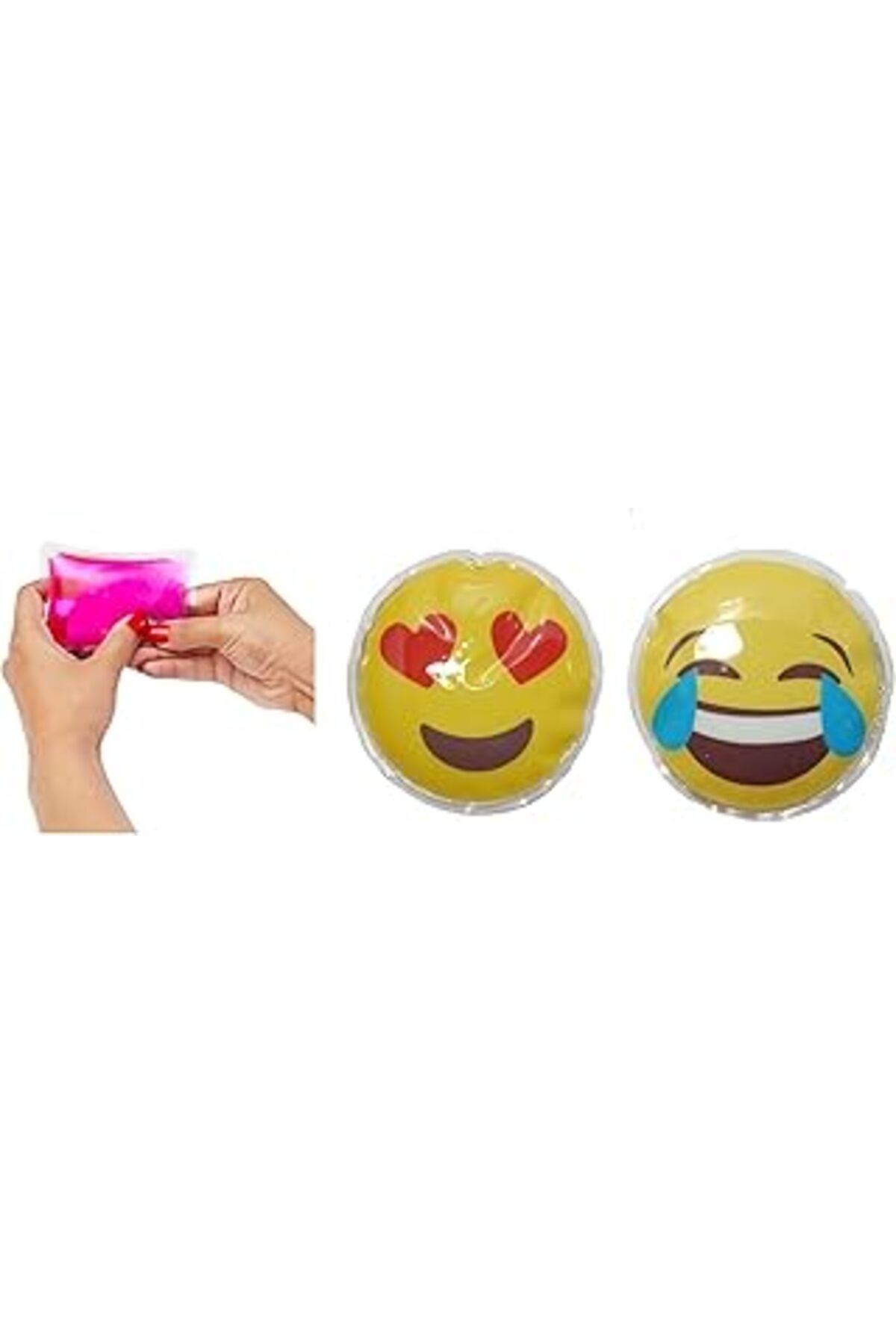 NZM TİCARET Bosphorus Homi Emoji Şekilli Cep Sobasi,el Isitici,2 Adet Sicak Su Torbasi Pvc 9cm