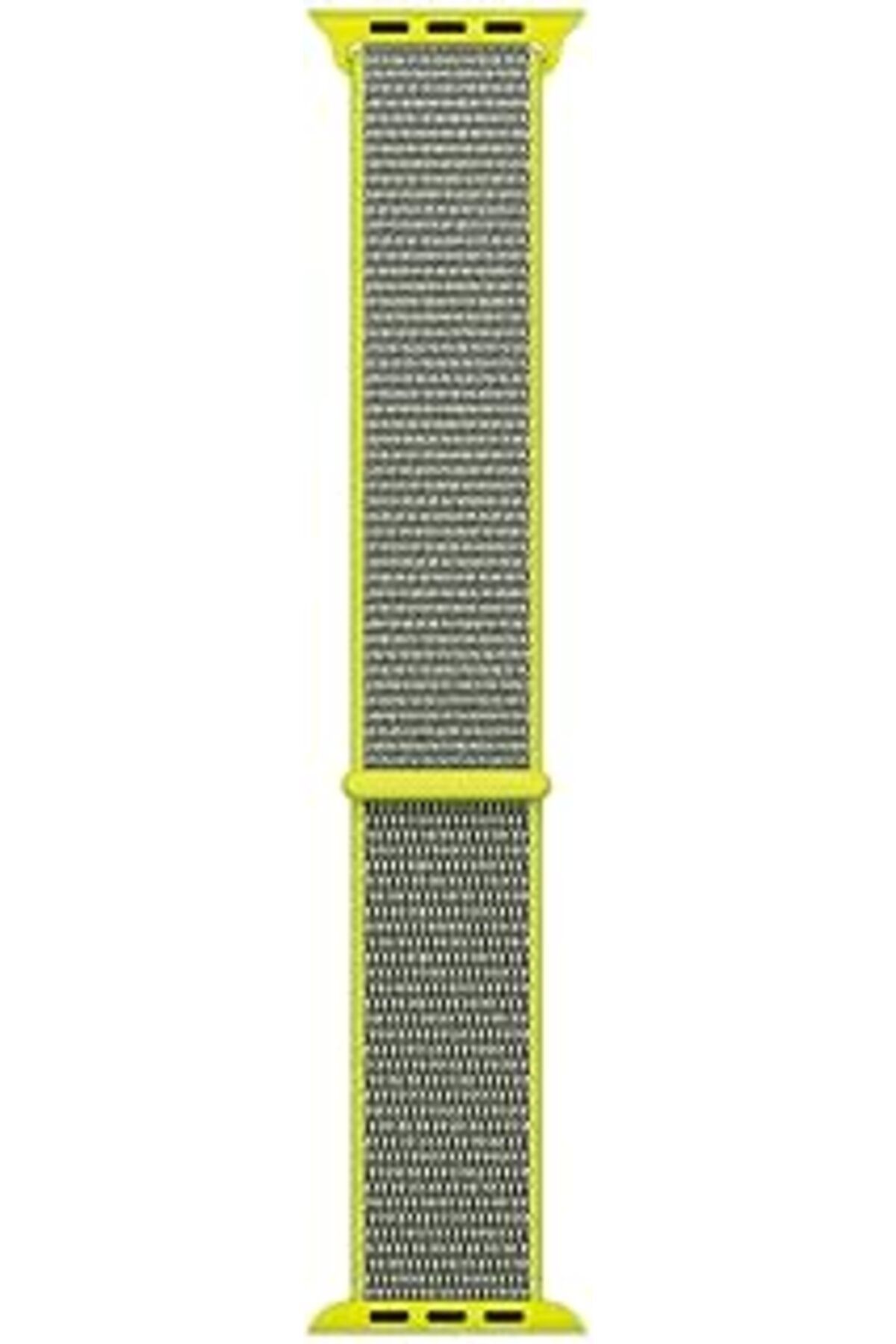 karadağsb Microsonic Apple Watch Series 4 44Mm Için Hasırlı Kordon Woven Spor İlmik Flash