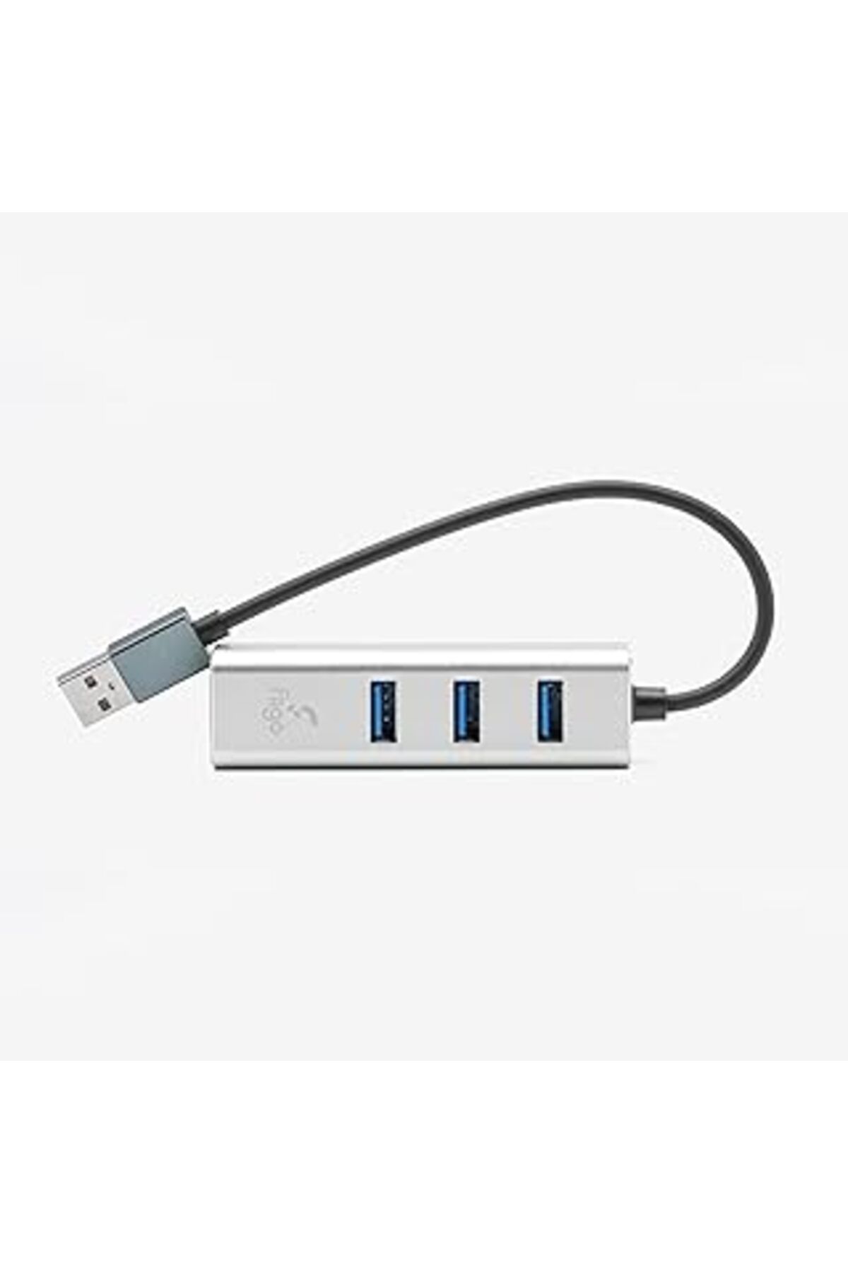 NZM TİCARET Fiigo Usb To Lan Ve 3X Usb Alüminyum Adaptör Gümüş