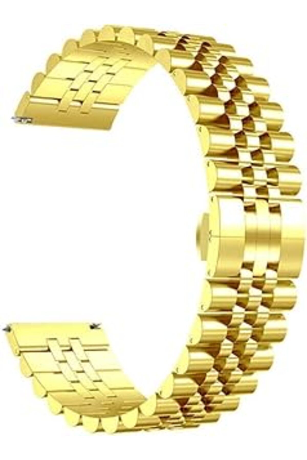 Mu Art Ahşap Zore Huawei İle Uyumlu Gt2 46Mm Krd-36 22Mm Metal Kordon, Gold