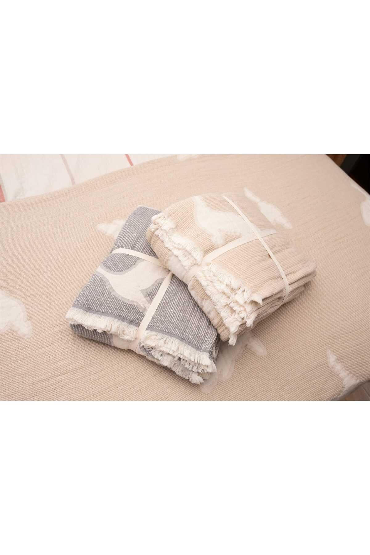 SEA COTTON PAMUKLU KUŞ DESENLİ ÇİFT KİŞİLİK YATAK ÖRTÜSÜ