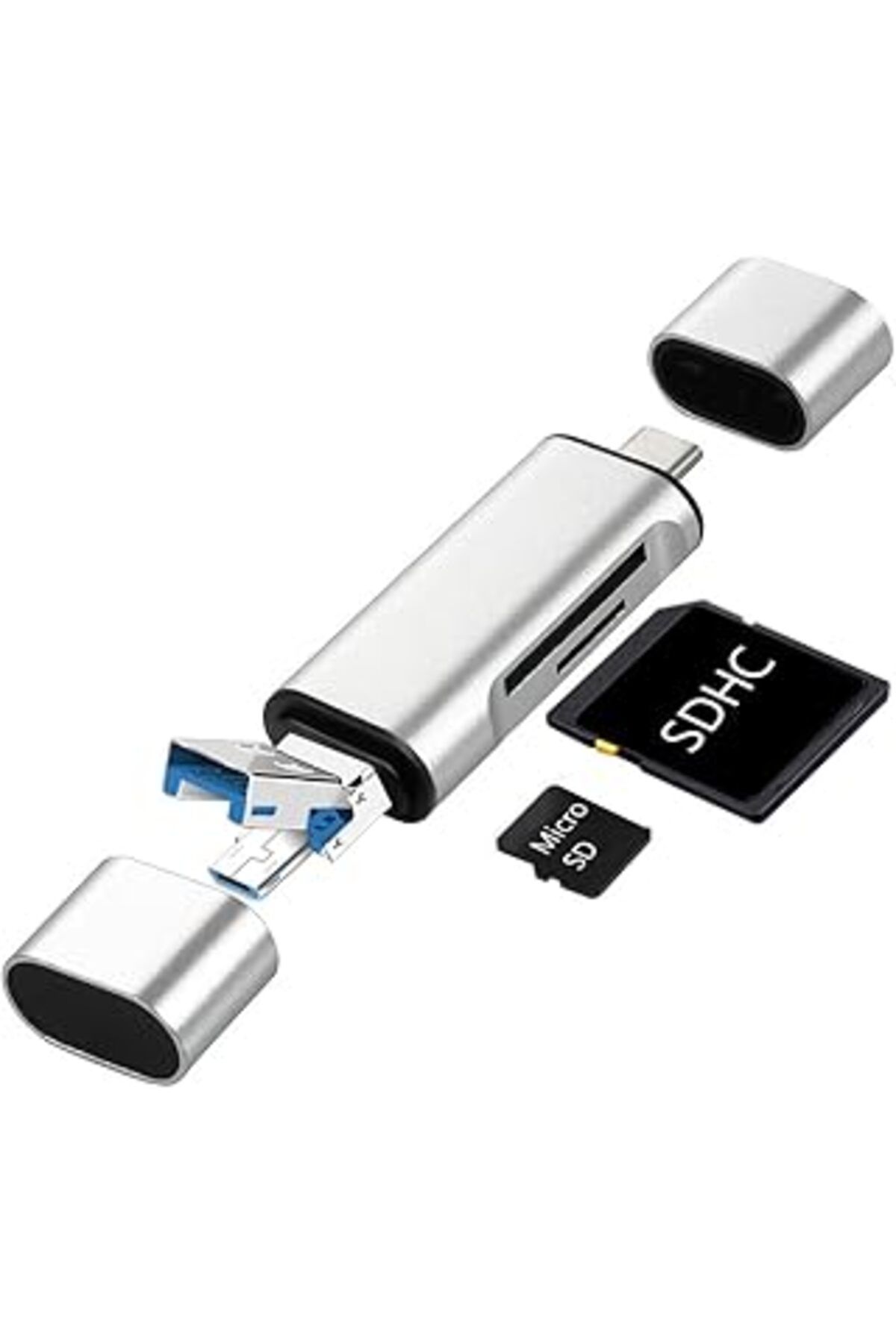 Pazarcan 4858 Type C Usb Kart Okuyucu Micro Sd Card Reader Çevirici Dönüştürücü Adaptör
