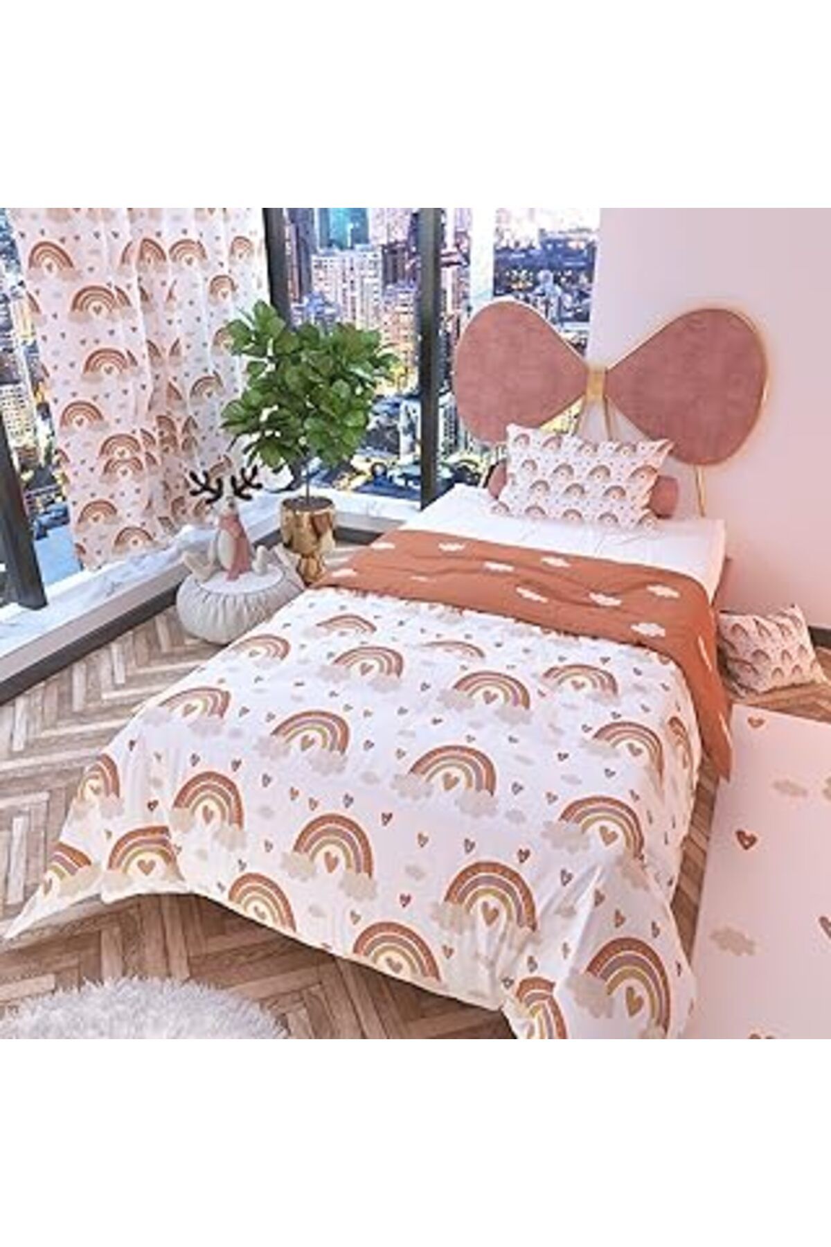 robotrend Rivaistanbul Bohem Pastel Çift Taraflı Çocuk Nevresim Takımı Polycotton
