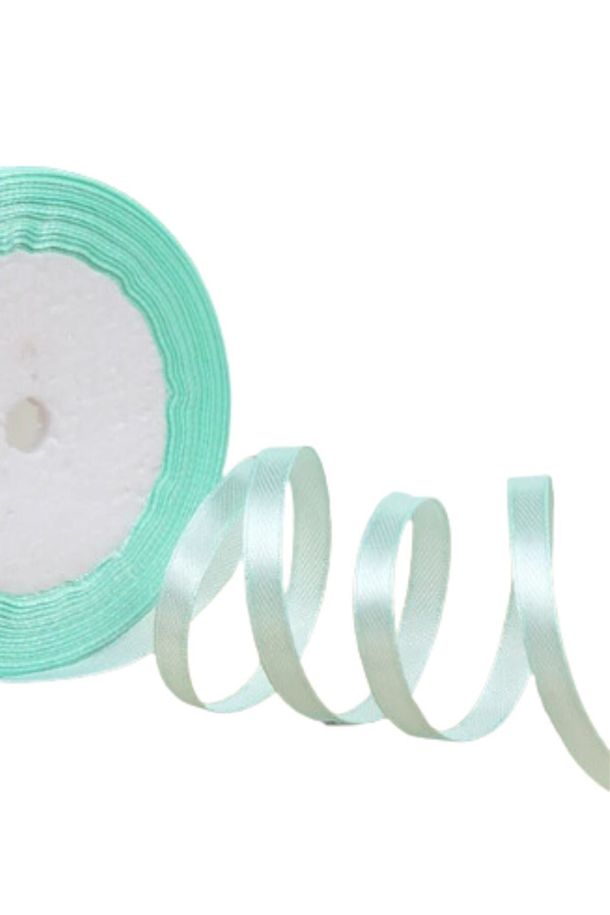 blueb Saten Kurdele 1 cm 10 Metre Turkuaz