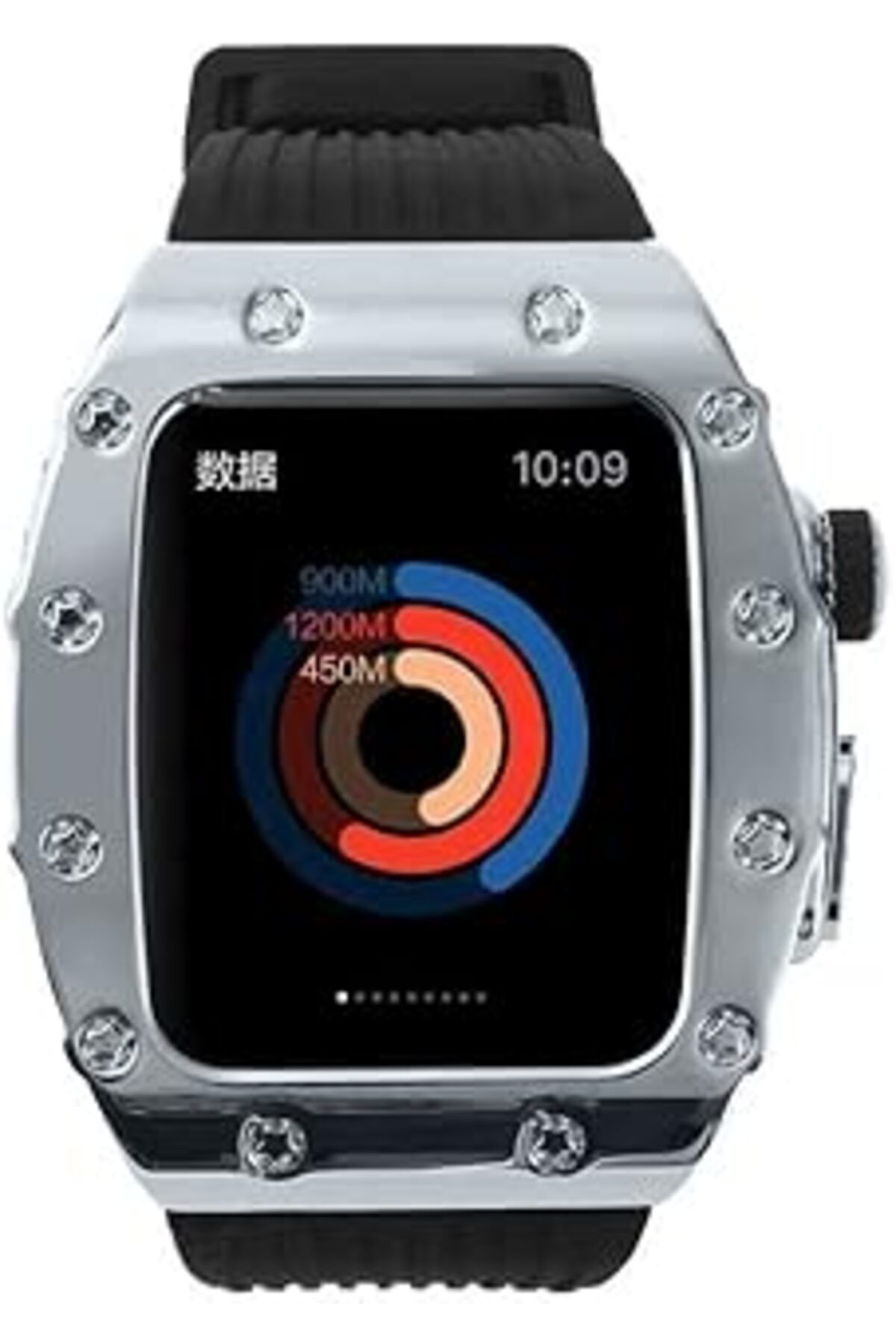 NZM TİCARET Zore Apple İle Uyumlu Watch 7 45Mm Krd-65 Kordon Siyah-Gümüş