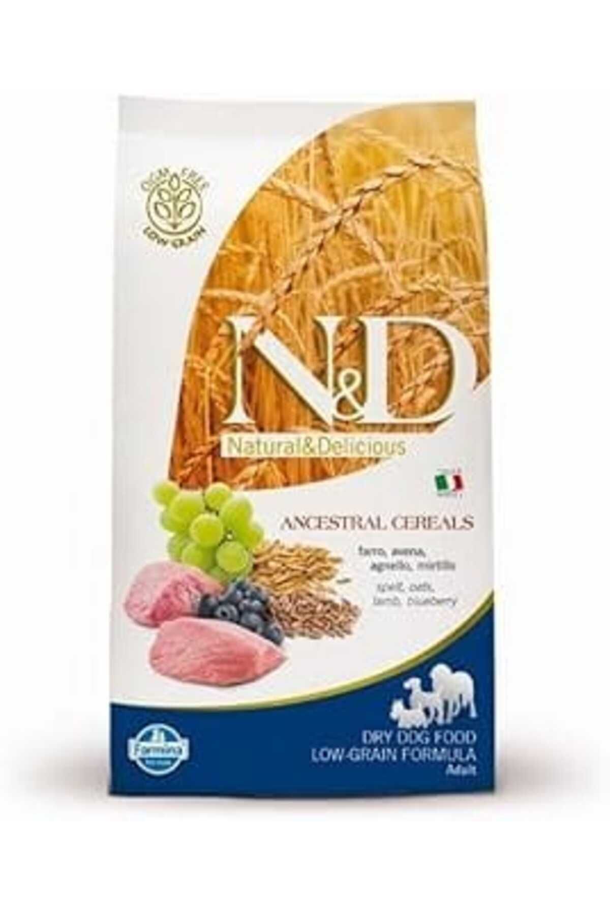 Mu Art N&D Farmina Pet Foods Ancestral Grain Kuzu, Kılçıksız Buğday, Yulaf & Yabanmersini Yetişkin Mini