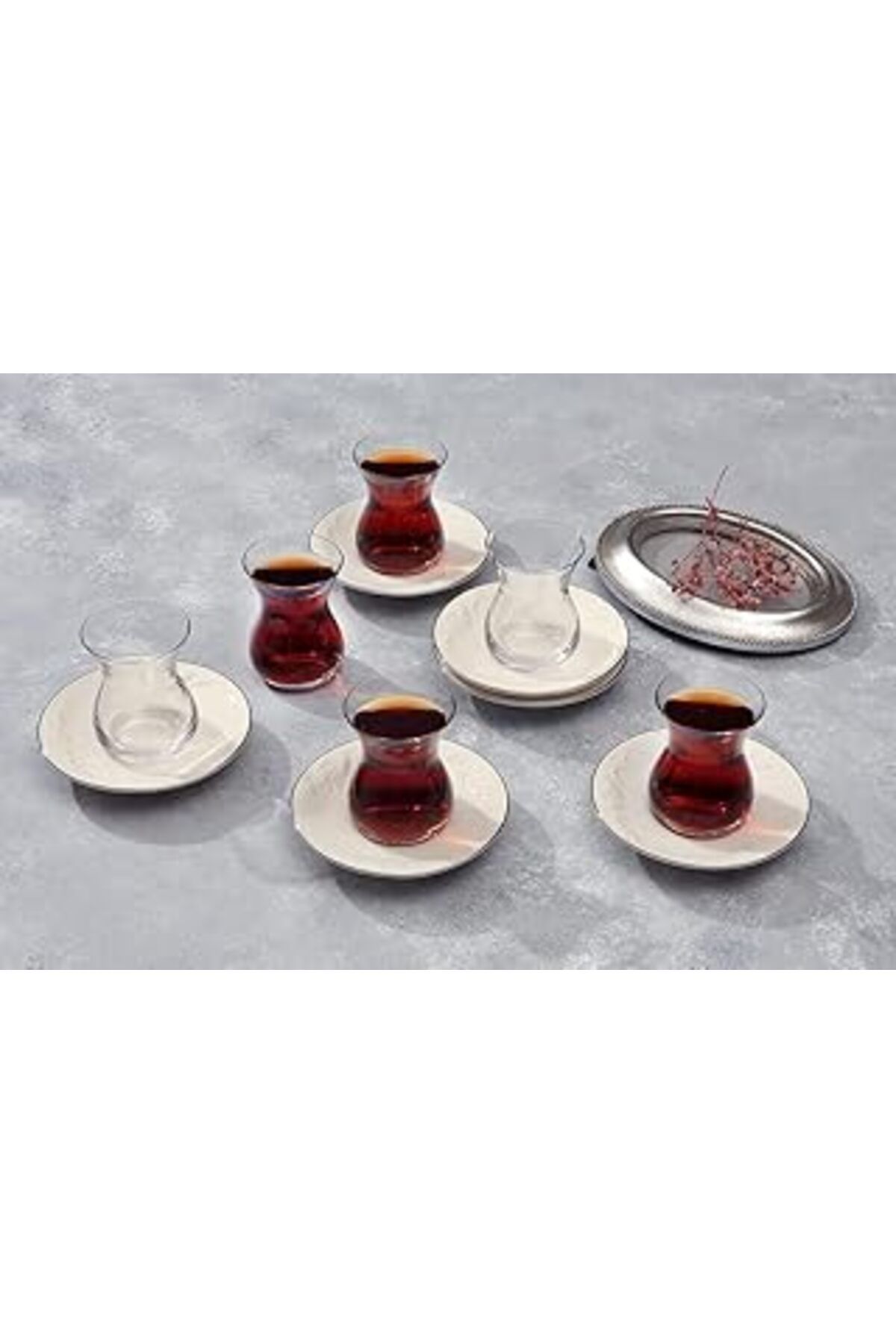Mu Art Porland Suzanne Platin 6 Kişilik Çay Takımı