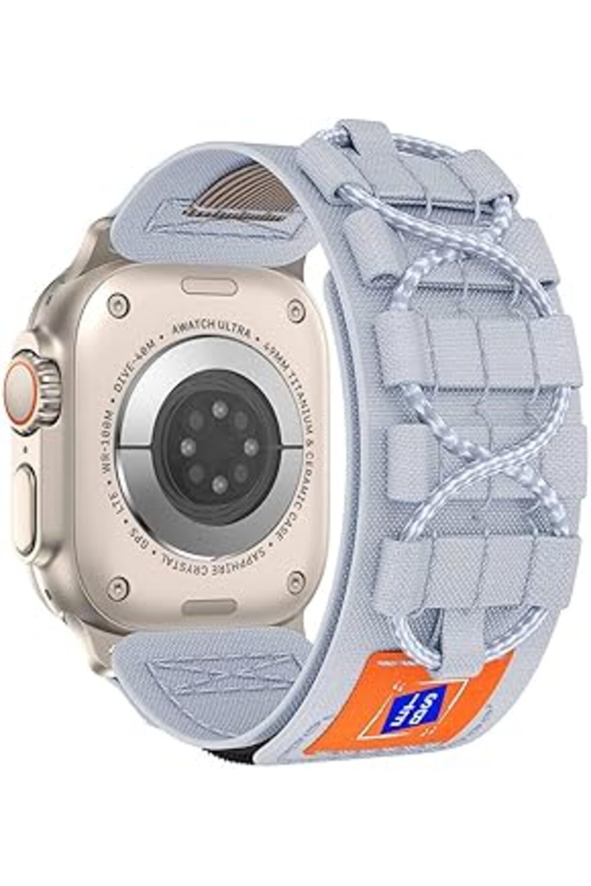 karadağsb Zore Apple İle Uyumlu Watch 42Mm Krd-99 Hasır Kordon Gri