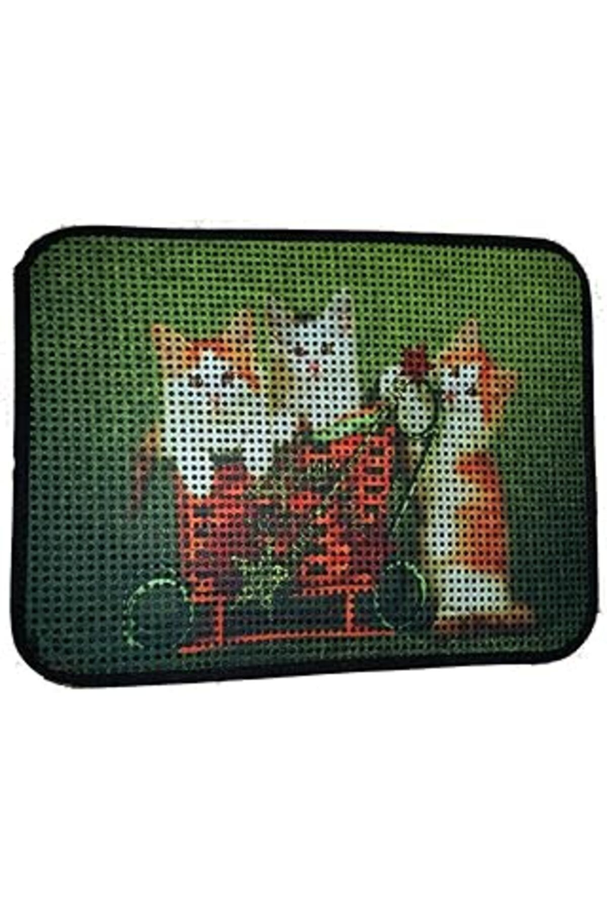karadağsb Miapet Elekli Desenli Kedi Tuvalet Önü Paspası 60 X 45 Cm Yavru Kediler