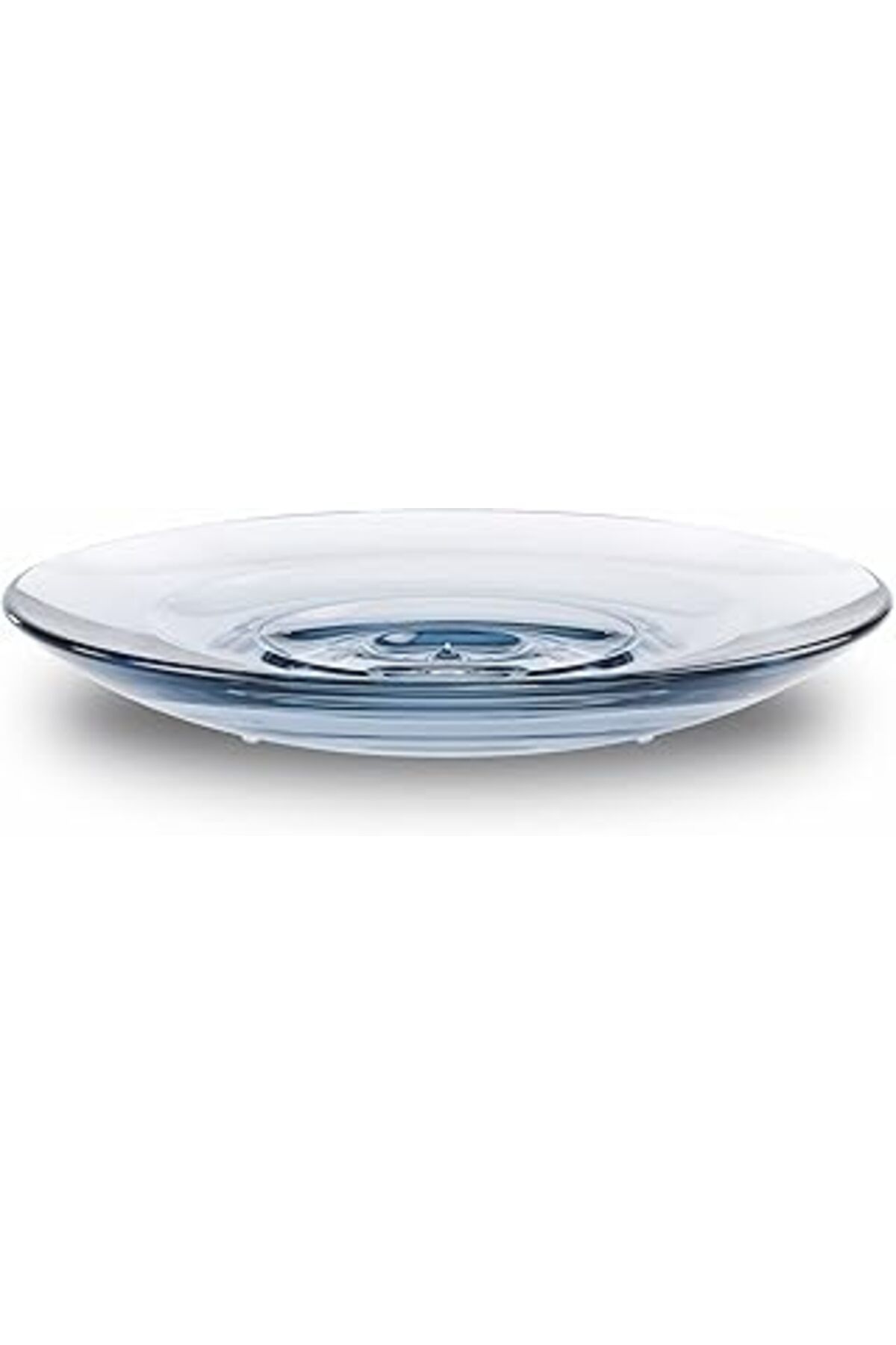 karadağsb Umbra Droplet Akrilik Camdan Sabunluk, Banyo Ve Mutfak Için Giderli Oval Sabunluk, Denim Mavisi, No