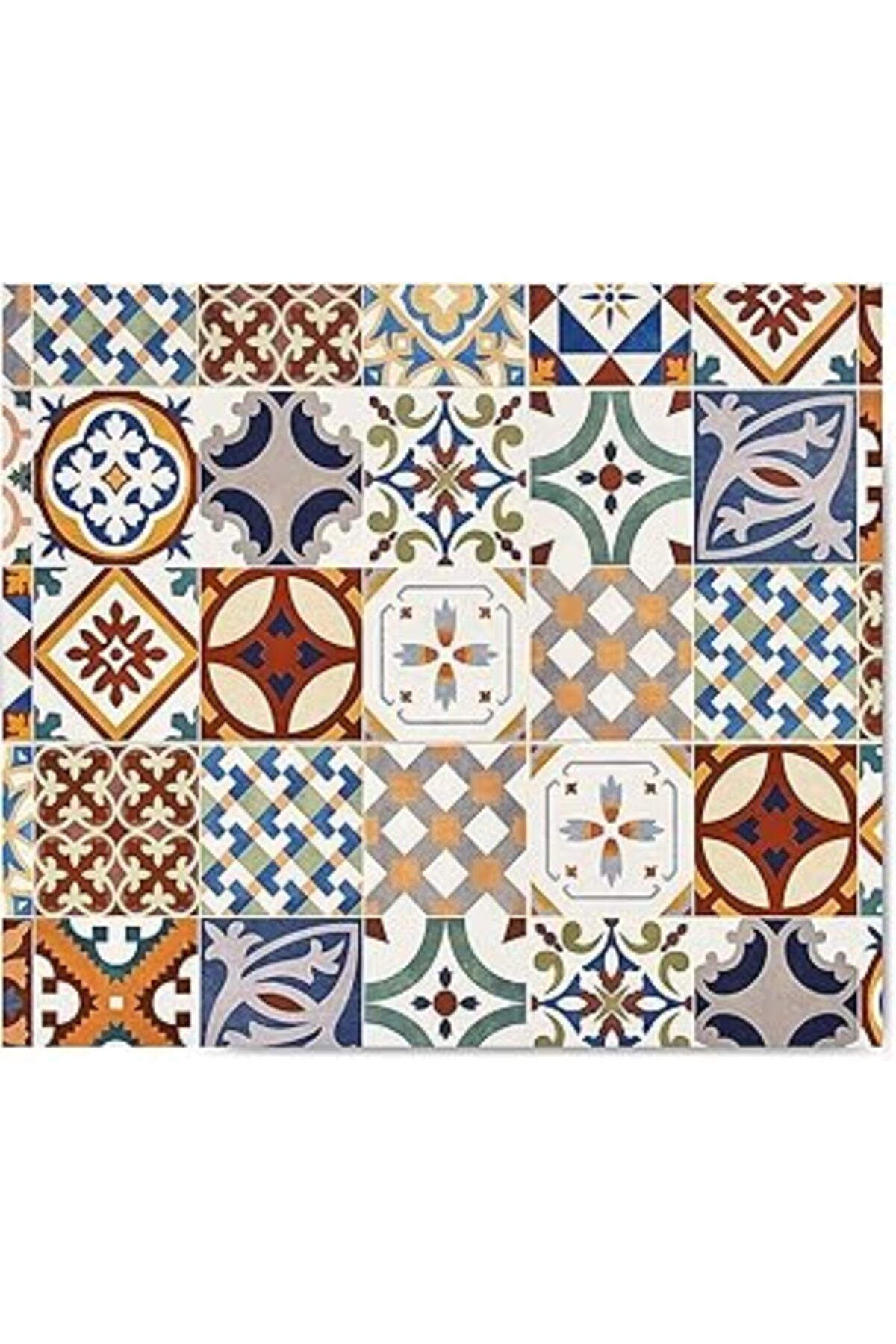 karadağsb Decorita Çini Desen | Cam Ocak Arkası Koruyucu (52Cm X 60Cm)