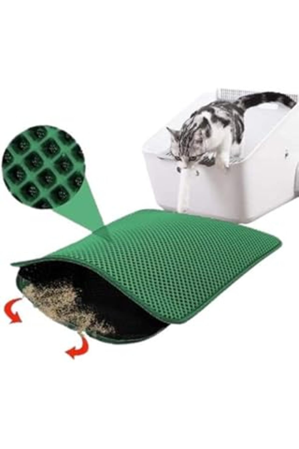 karadağsb Bypet Kedi Tuvaleti Önü Elekli Kedi Kumu Paspası 60 X 40 Cm
