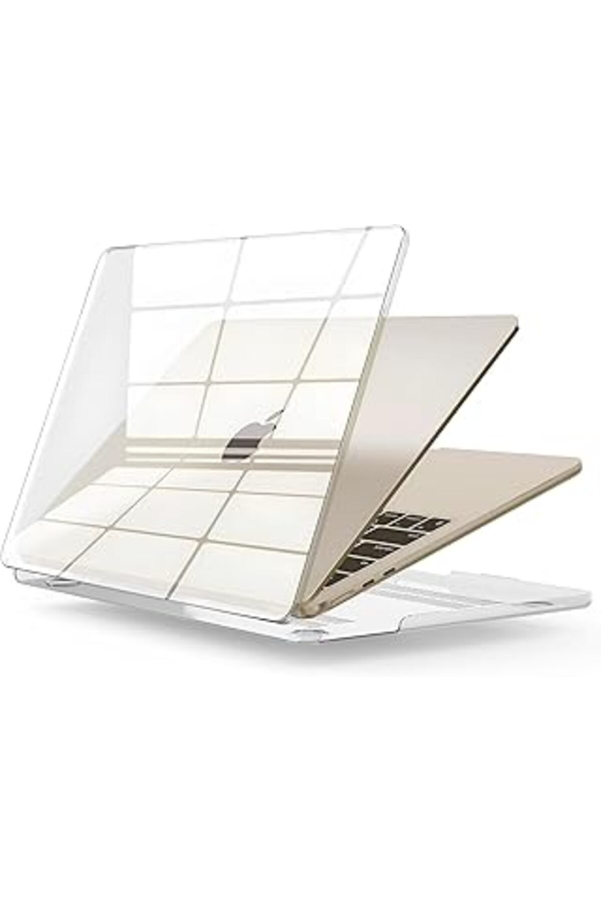 NZM TİCARET Minesk Macbook Air M2 / M3 Çip 2022-2023-2024 Yılları 13.6'' Ile Uyumlu Ultra Clear Sert Koruyucu K