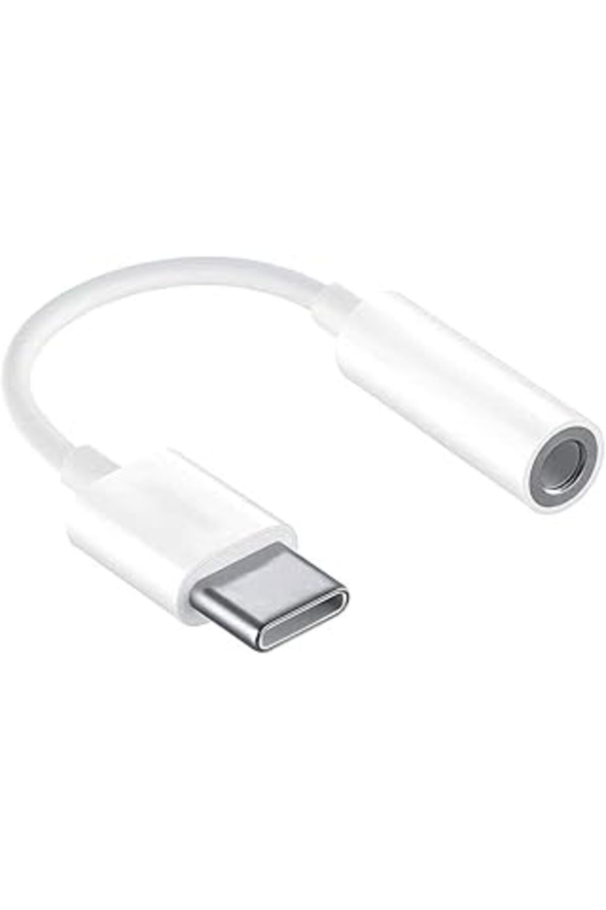 Mu Art Ahşap Enfein Type-C (Usb C) To 3.5Mm Aux Dönüştürücü Adaptör Kulaklık Dönüştürücü Beyaz