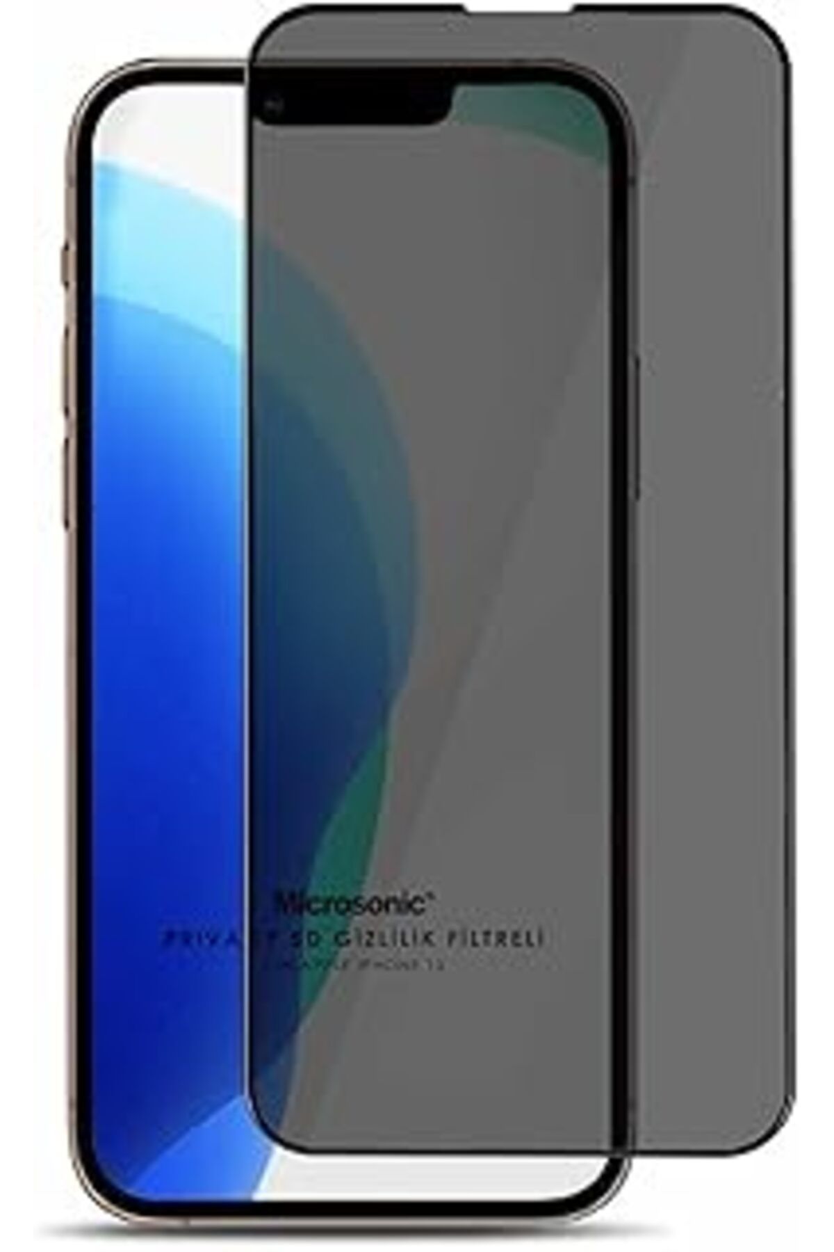 jupiter global bazaar Microsonic Apple Iphone 13 Privacy 5D Gizlilik Filtreli Cam Ekran Koruyucu Siyah