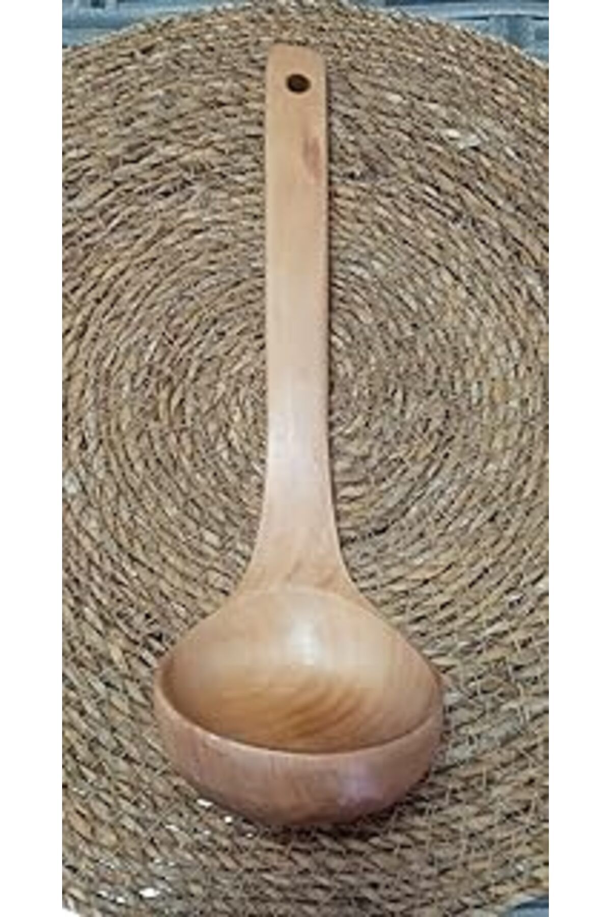 NETWORK ART Bambu Doğal Ahşap Kepçe 27cm Çorba Yemek Kepçesi