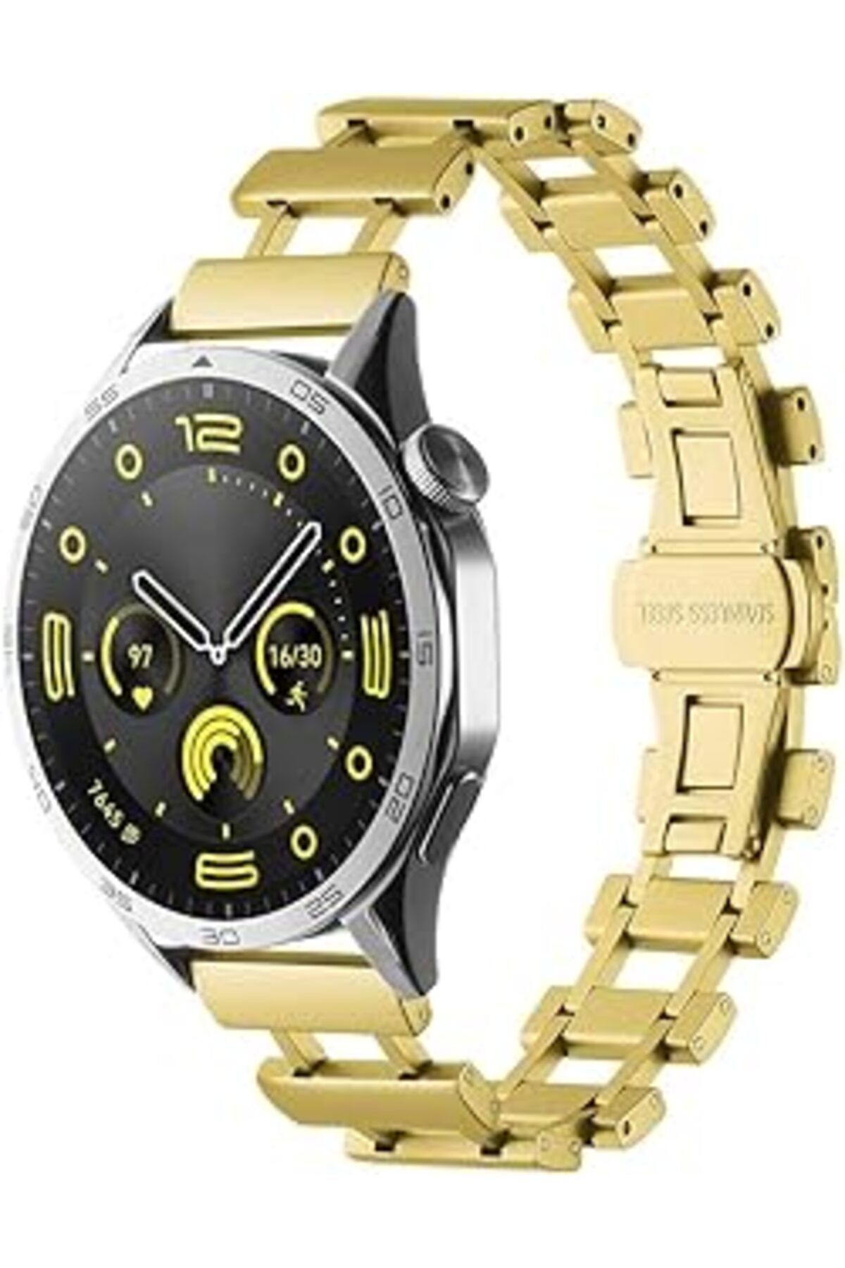 karadağsb Zore Huawei İle Uyumlu Gt2 46Mm Krd-96 22Mm Metal Kordon Gold