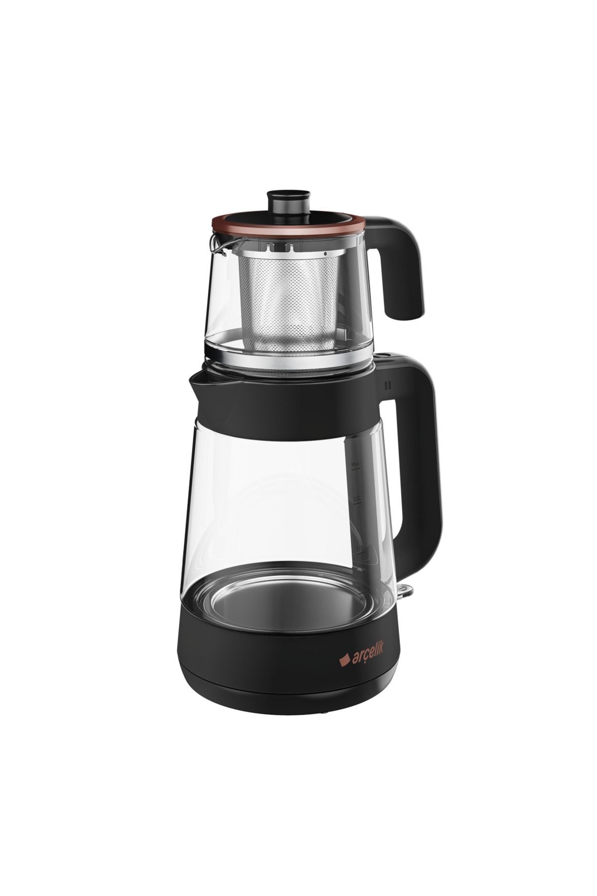 Techno Stock Cm 6964 S Resital Siyah 1900 W Cam Demlikli Çay Makinesi
