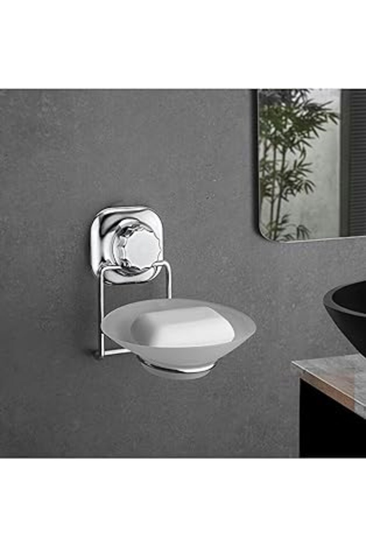 karadağsb Sas Haus Delmeye Son Yapışkanlı Katı Sabunluk Düzenleyici Krom Yk-713
