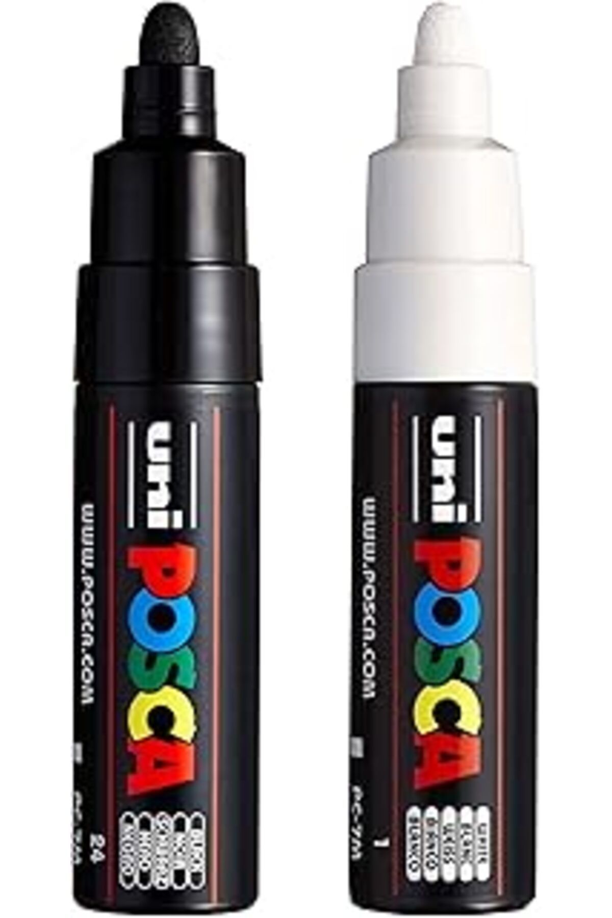 Pazarcan Posca Uni Pc-7M Marker Sanat Kalemi - Büyük Kurşun Ucu - 4,5-5,5 Mm Uç - - Siyah Ve Beyaz