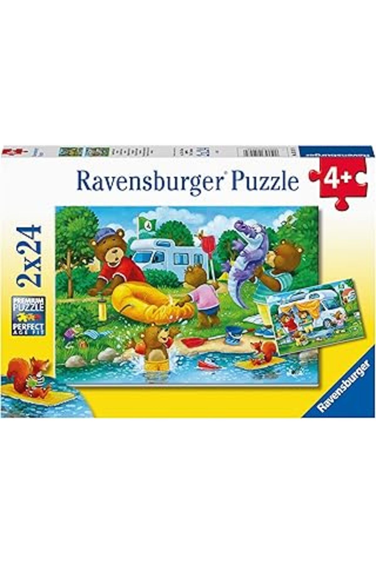 karadağsb Ravensburger 2X24 Parçalı Puzzle Ayı Ailesi Kampta